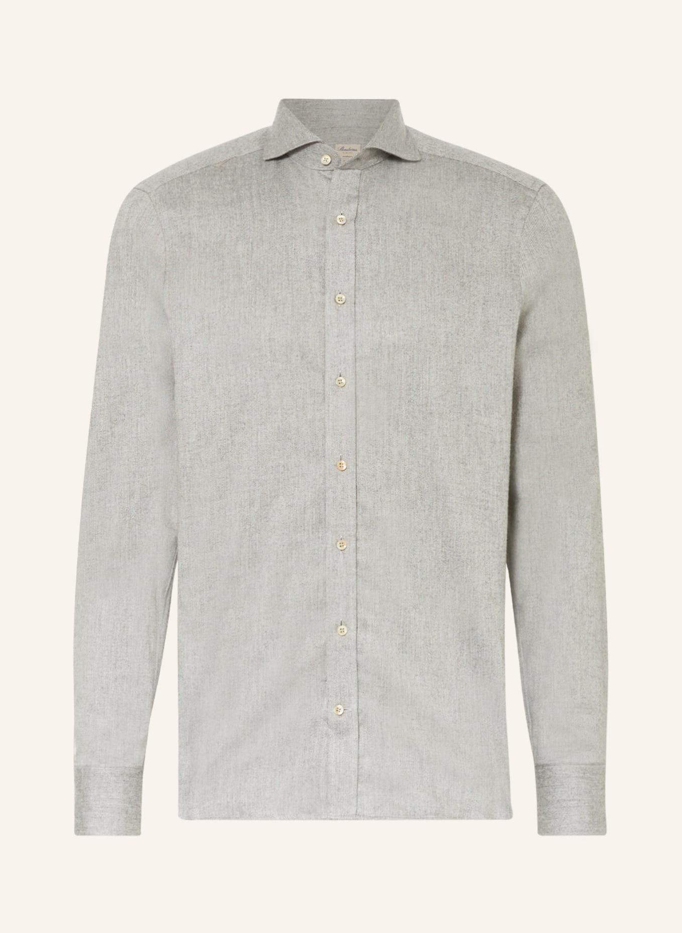 Stenströms Flannel shirt extra slim fit, Color: LIGHT GRAY (Image 1)