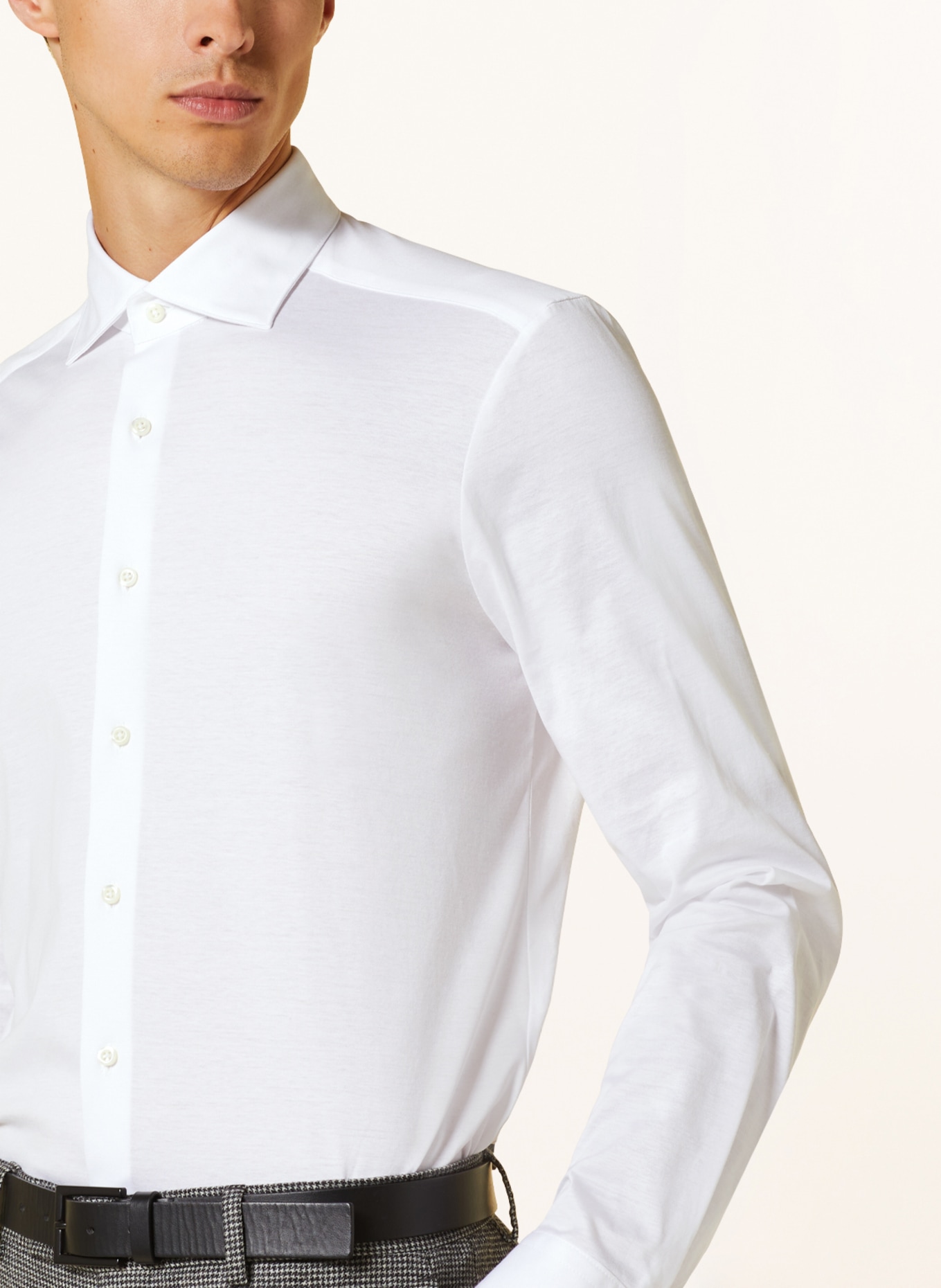 Stenströms Jersey shirt slim fit, Color: WHITE (Image 4)