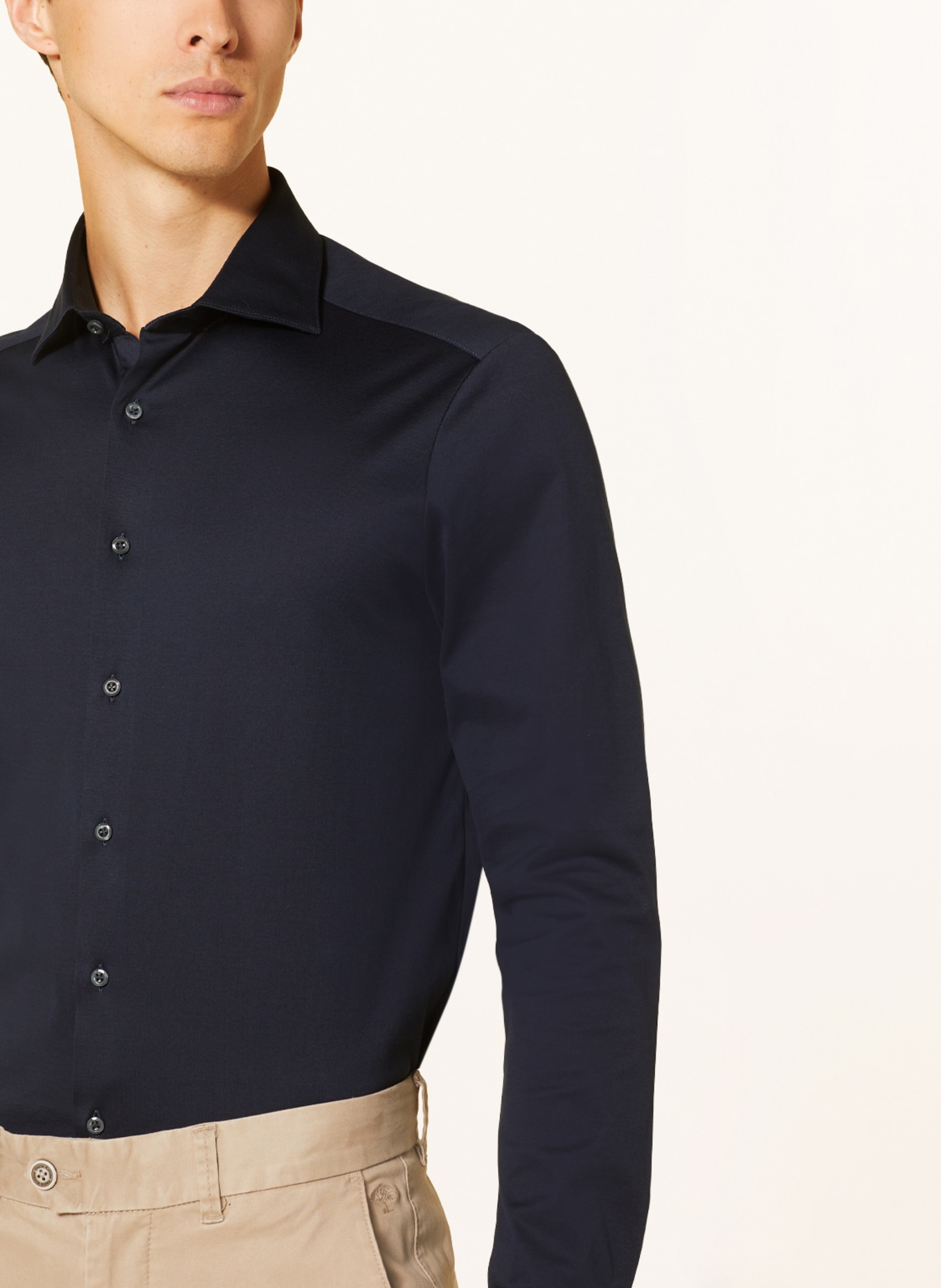 Stenströms Jersey shirt slim fit, Color: DARK BLUE (Image 4)