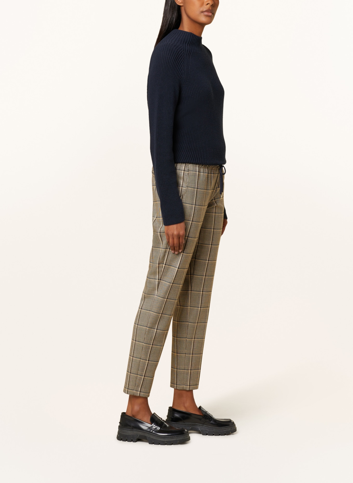 CINQUE Spodnie CISOFA w stylu dresowym, Kolor: CIEMNOBRĄZOWY/ BEŻOWY (Obrazek 4)