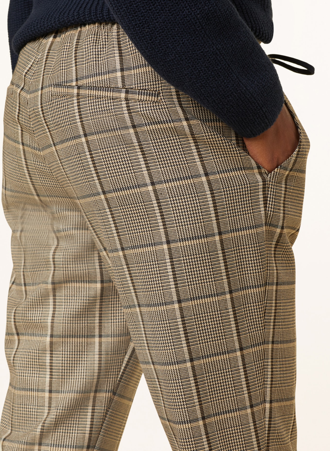 CINQUE Spodnie CISOFA w stylu dresowym, Kolor: CIEMNOBRĄZOWY/ BEŻOWY (Obrazek 5)