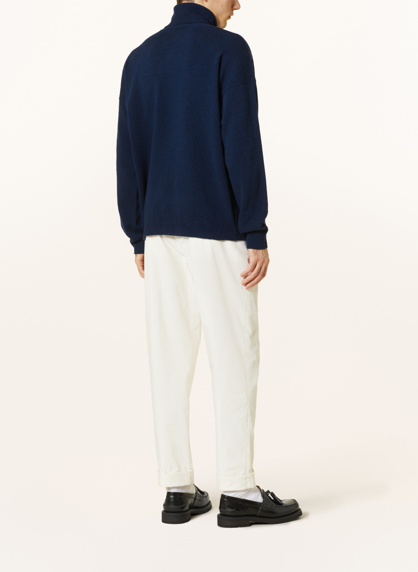 MAISON KITSUNÉ Turtleneck sweater, Color: DARK BLUE/ WHITE (Image 3)