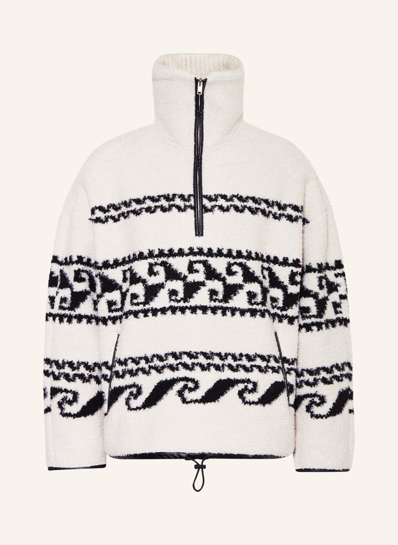 Jacquard full-zip ski sweatshirt with hood - Colmar