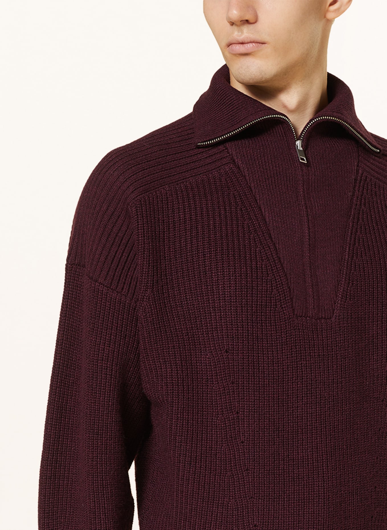 ISABEL MARANT Half-zip sweater BENNY, Color: DARK RED (Image 5)
