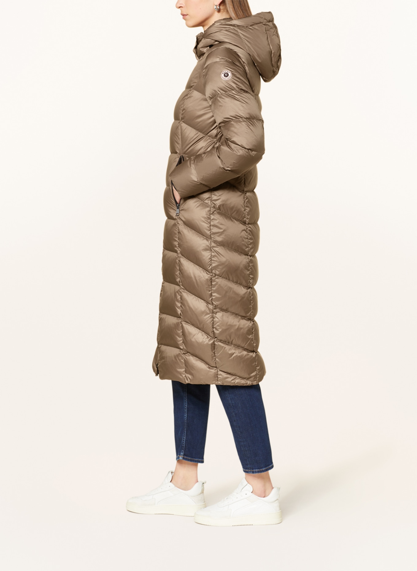 RESET Péřový kabát NANJING s odnímatelnou kapucí, Barva: BÉŽOVÁ (Obrázek 4)