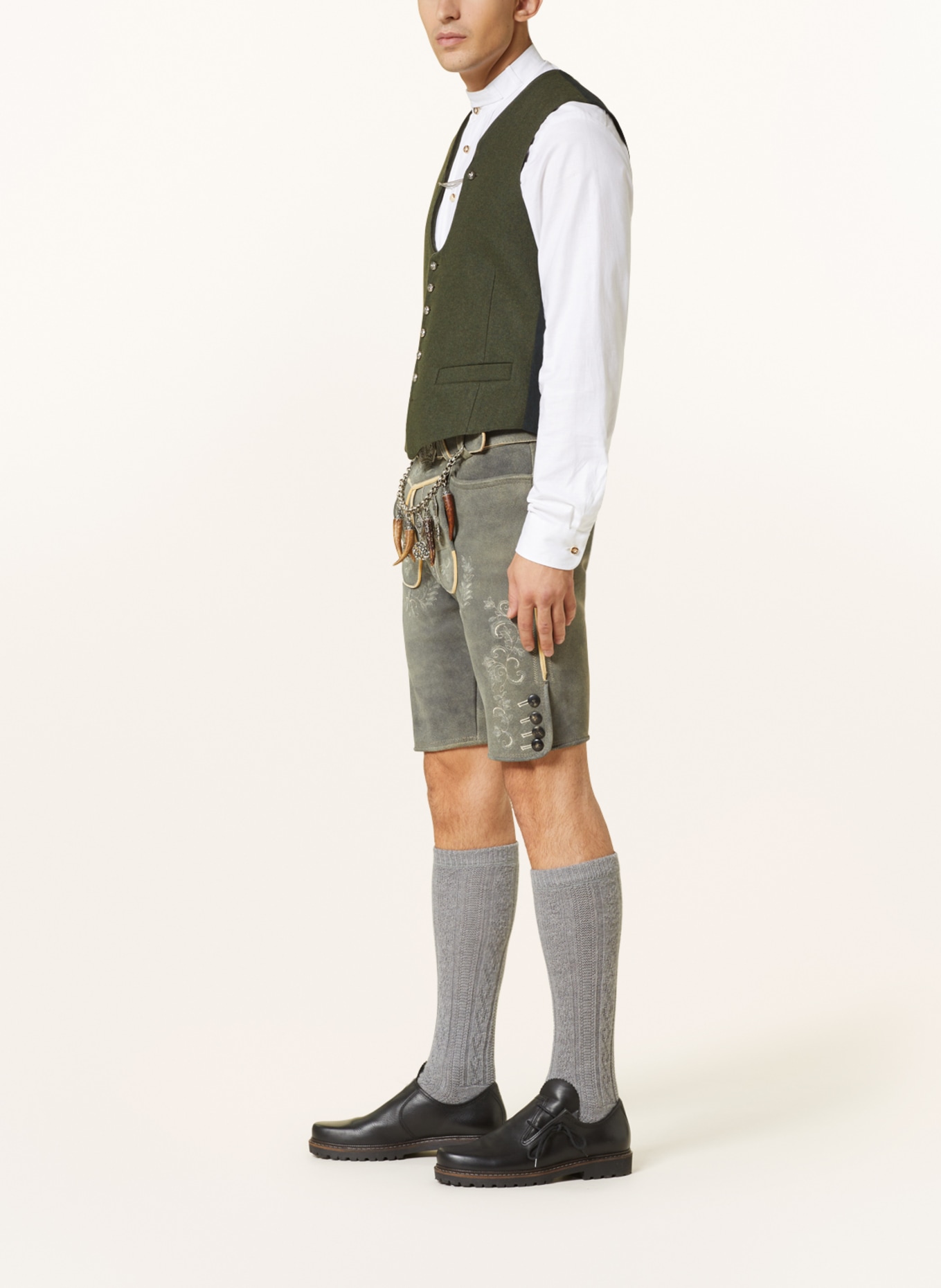 HIRSCHER Spodnie skórzane LUGANO, Kolor: SZARY (Obrazek 4)