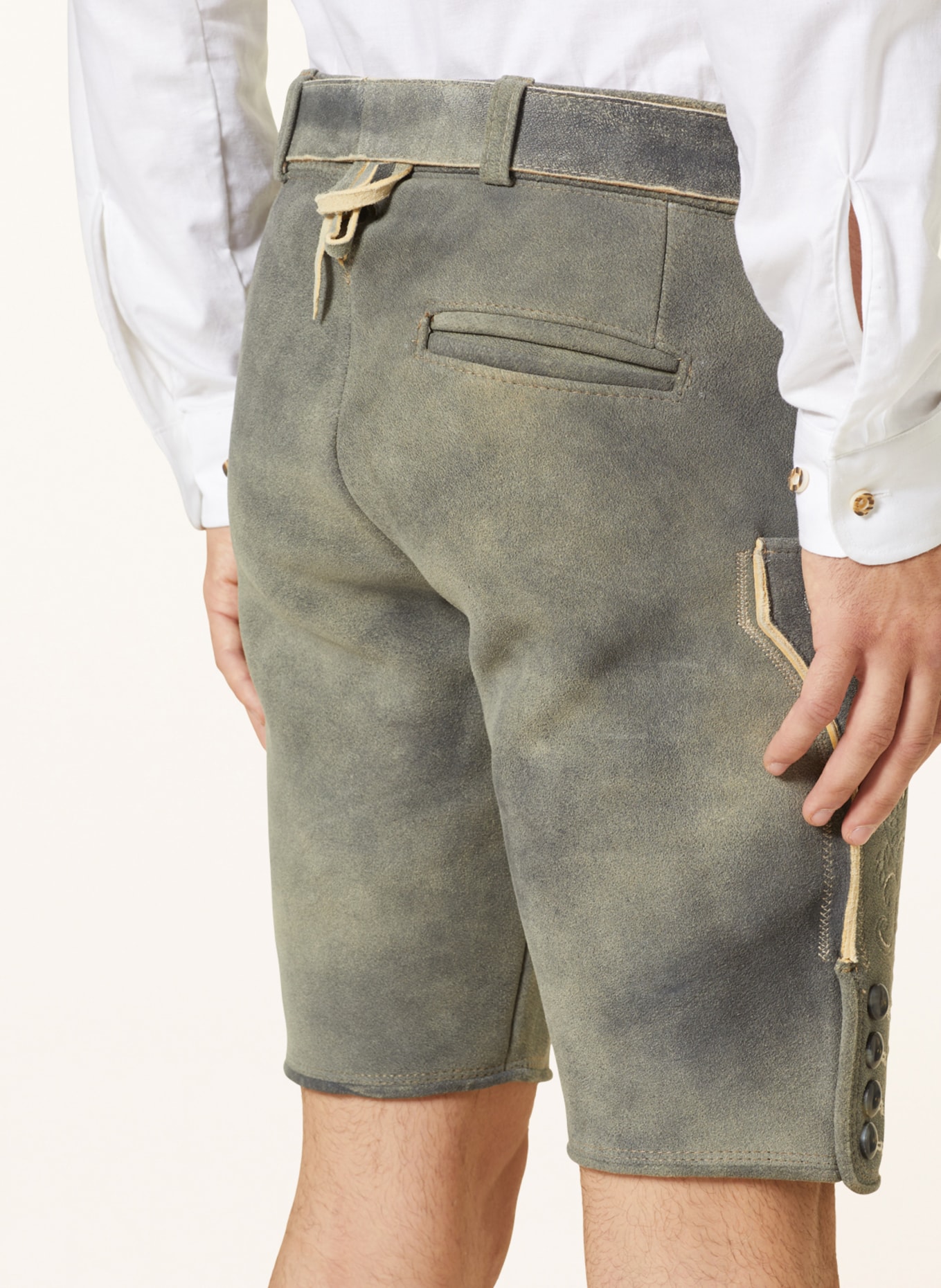 HIRSCHER Spodnie skórzane LUGANO, Kolor: SZARY (Obrazek 6)