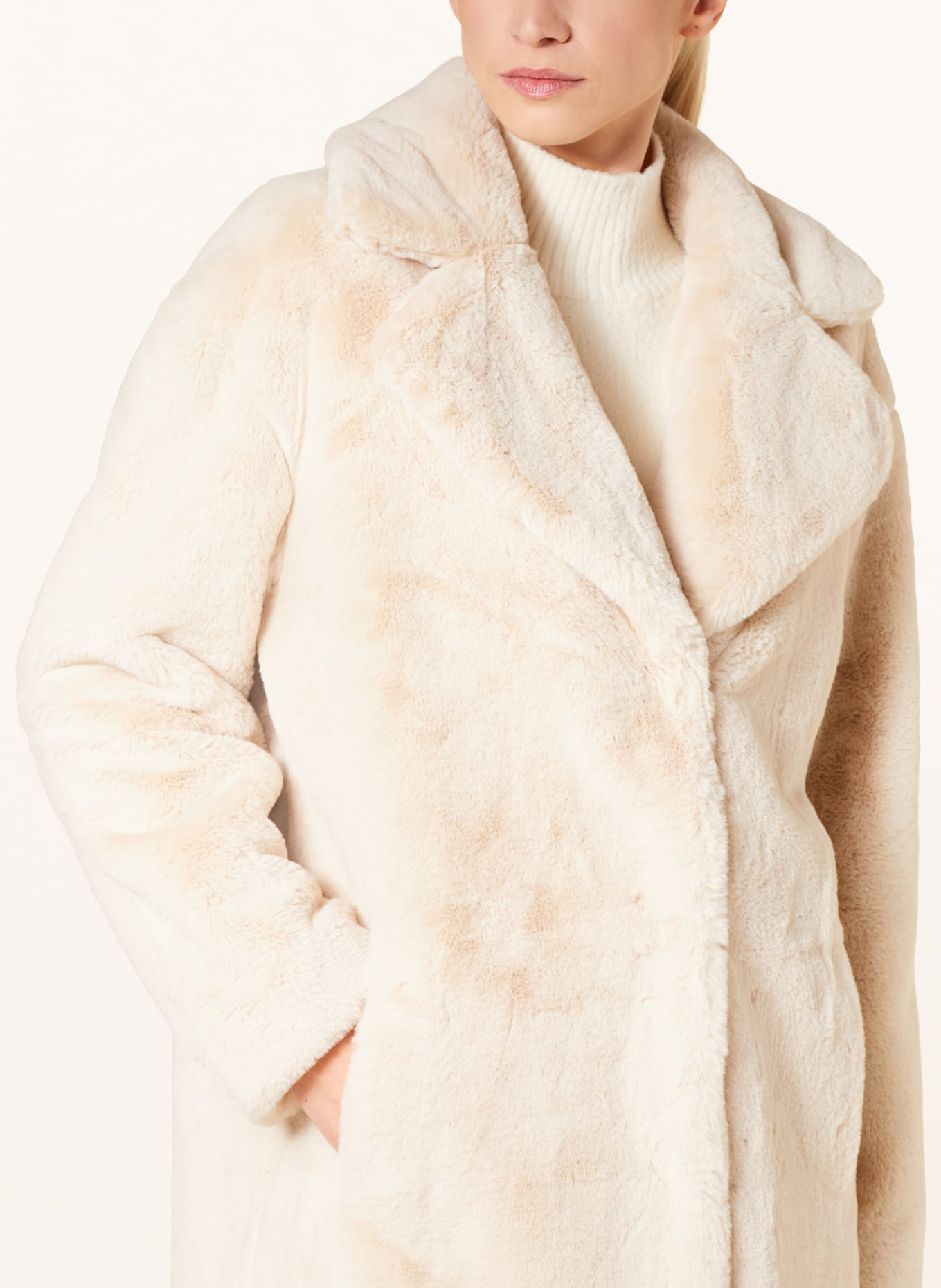 Grace Teddy coat, Color: CREAM (Image 4)