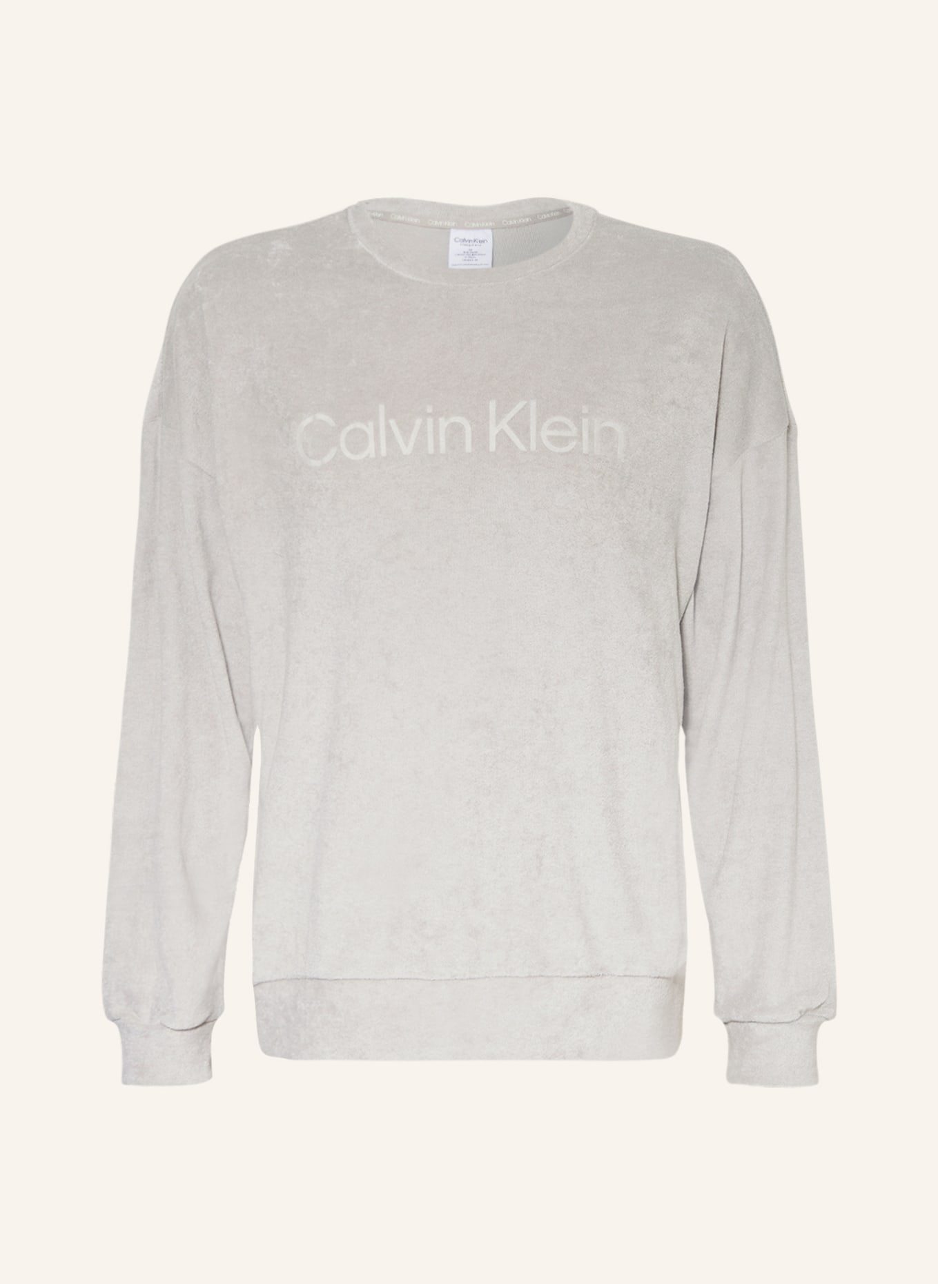 Calvin Klein Lounge shirt made of terry cloth, Color: LIGHT GRAY (Image 1)