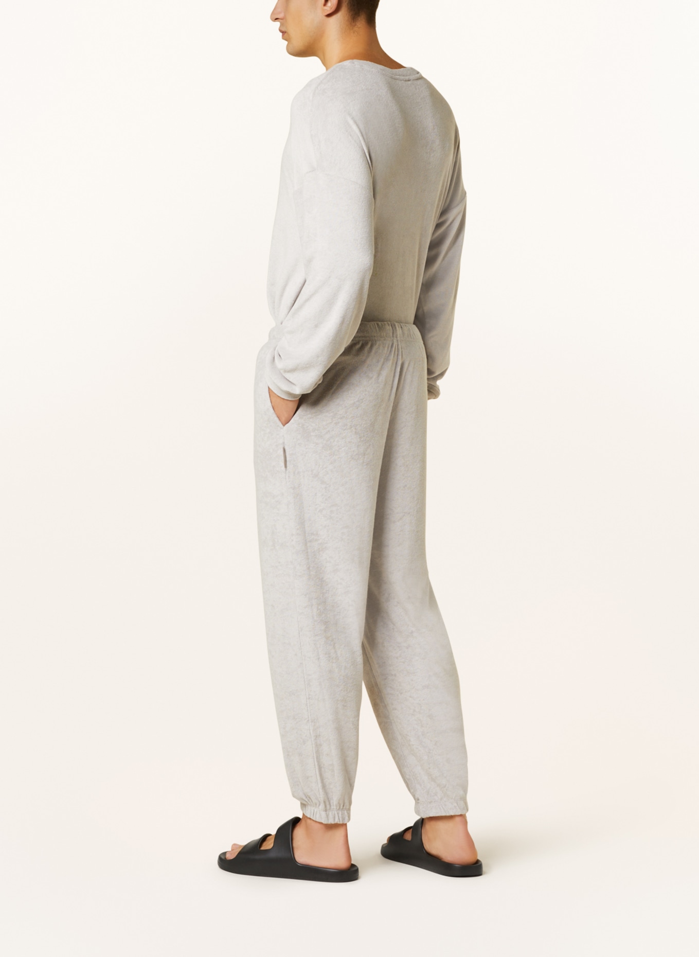 Calvin Klein Pohodlné domácí kalhoty z froté, Barva: SVĚTLE ŠEDÁ (Obrázek 3)