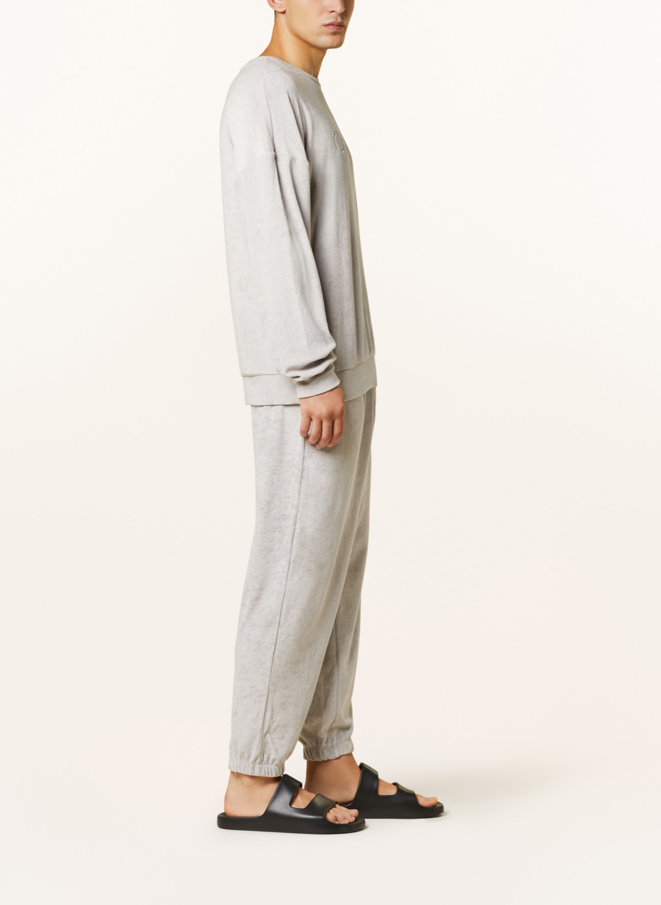 Calvin Klein Pohodlné domácí kalhoty z froté, Barva: SVĚTLE ŠEDÁ (Obrázek 4)