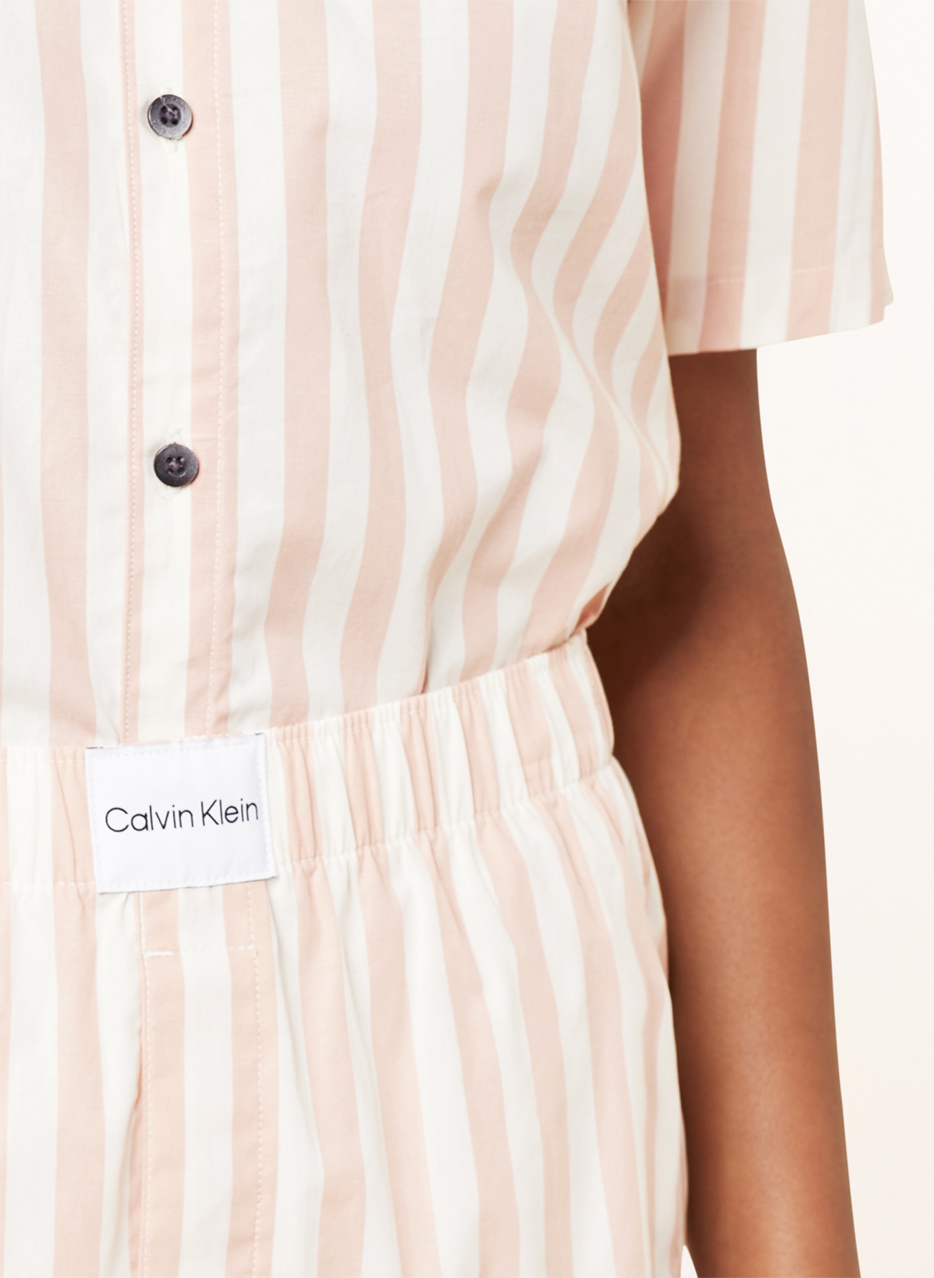 Calvin Klein Pyžamo se šortkami PURE COTTON, Barva: RŮŽOVÁ/ BÍLÁ (Obrázek 5)