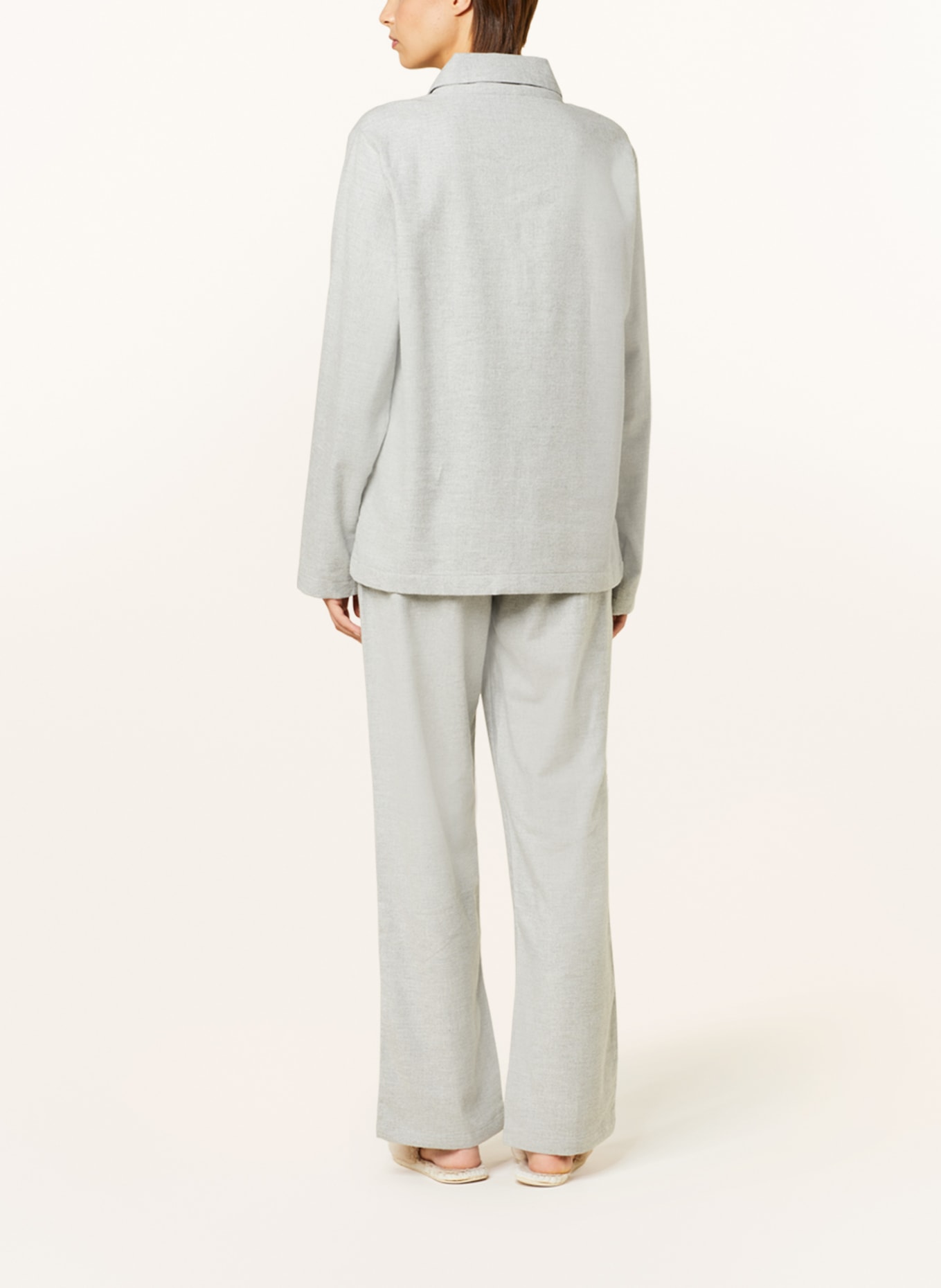 Calvin Klein Schlafshirt PURE FLANELL aus Flanell, Farbe: P7A GREY HEATHER (Bild 3)