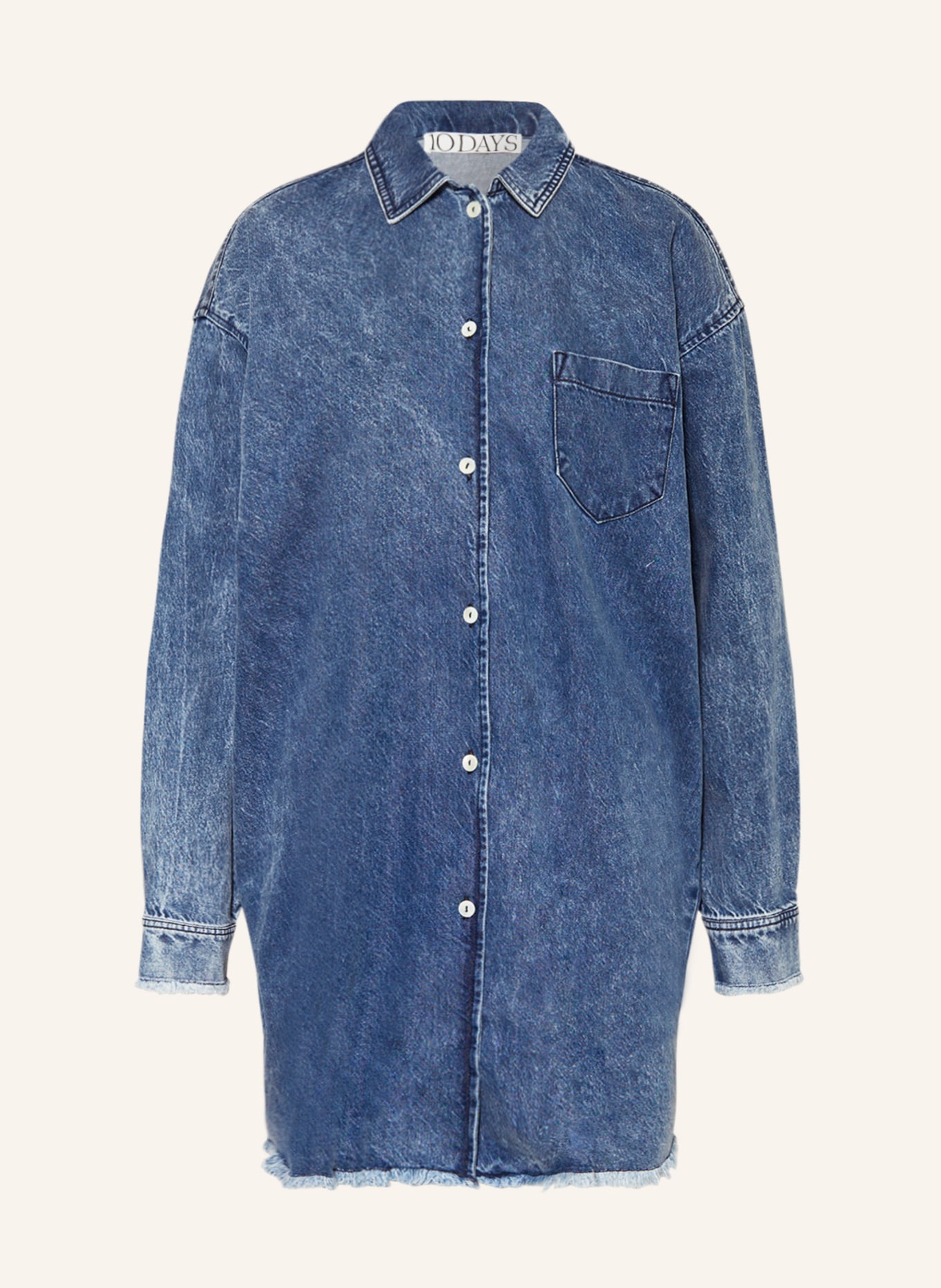 10DAYS Denim blouse, Color: BLUE (Image 1)
