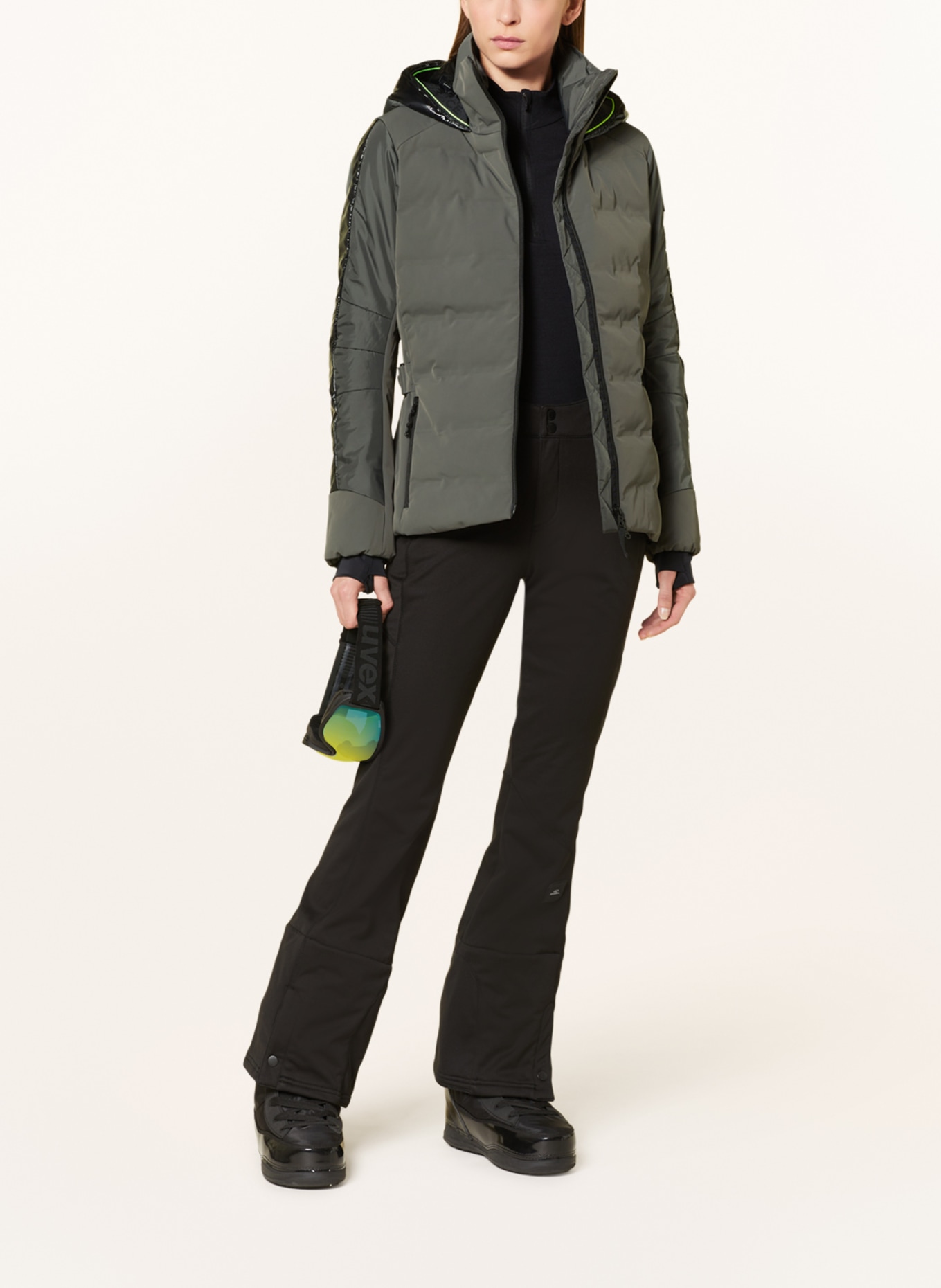 Khaki ski jacket hot sale
