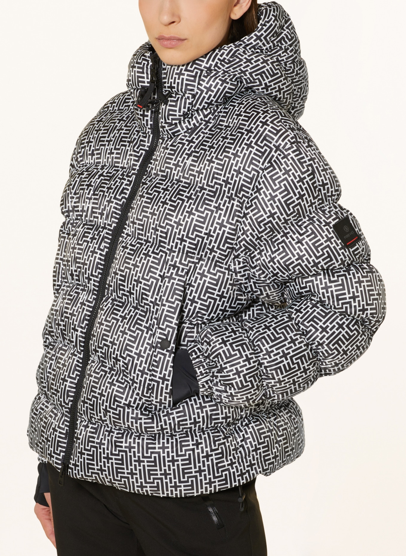 FIRE+ICE Quilted jacket ROSETTA, Color: BLACK/ WHITE (Image 5)