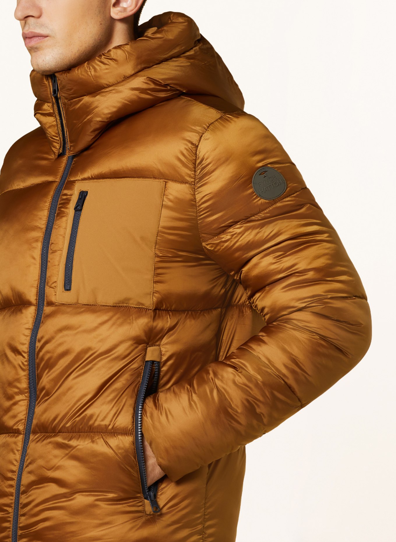FYNCH-HATTON Quilted jacket with DUPONT™ SORONA® insulation, Color: LIGHT BROWN (Image 5)