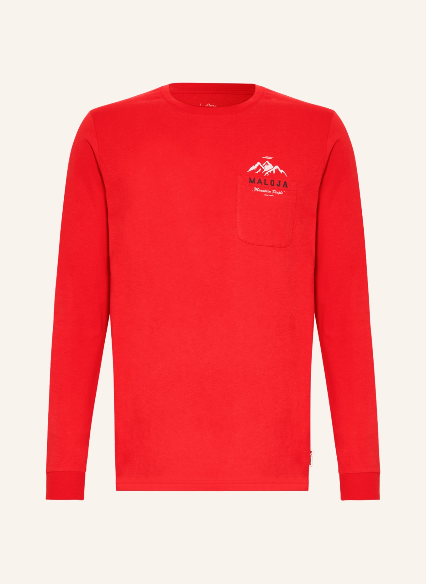 maloja Long sleeve shirt BERGIM., Color: RED (Image 1)