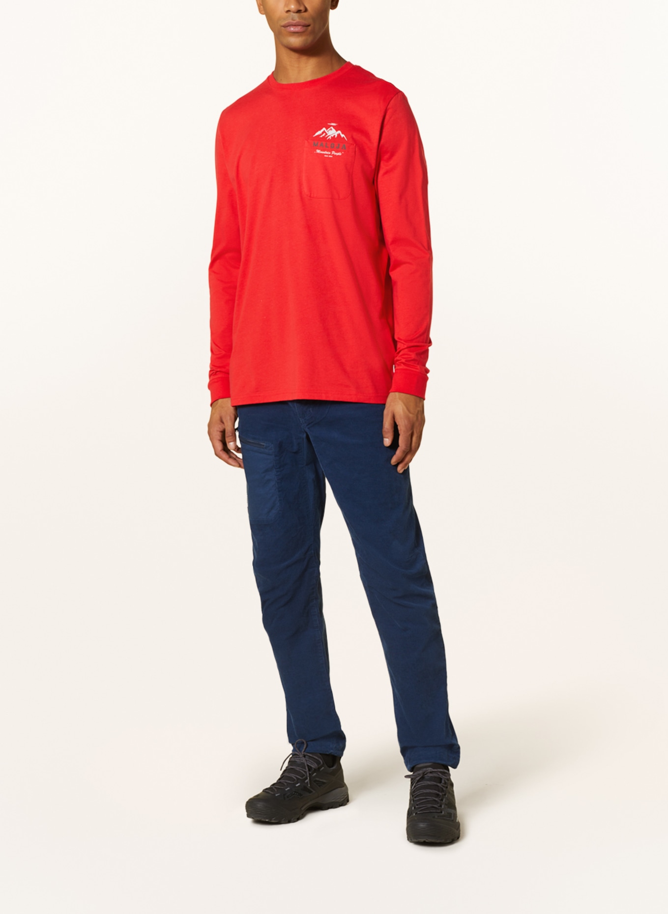 maloja Long sleeve shirt BERGIM., Color: RED (Image 2)
