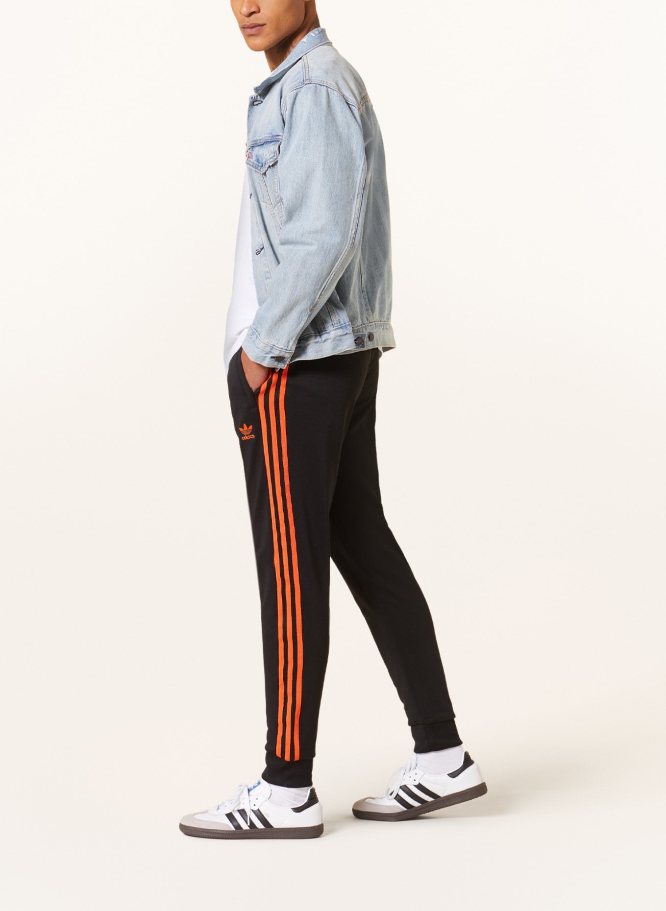 adidas Originals Track Pants ADICOLOR CLASSICS, Farbe: SCHWARZ/ ORANGE (Bild 4)