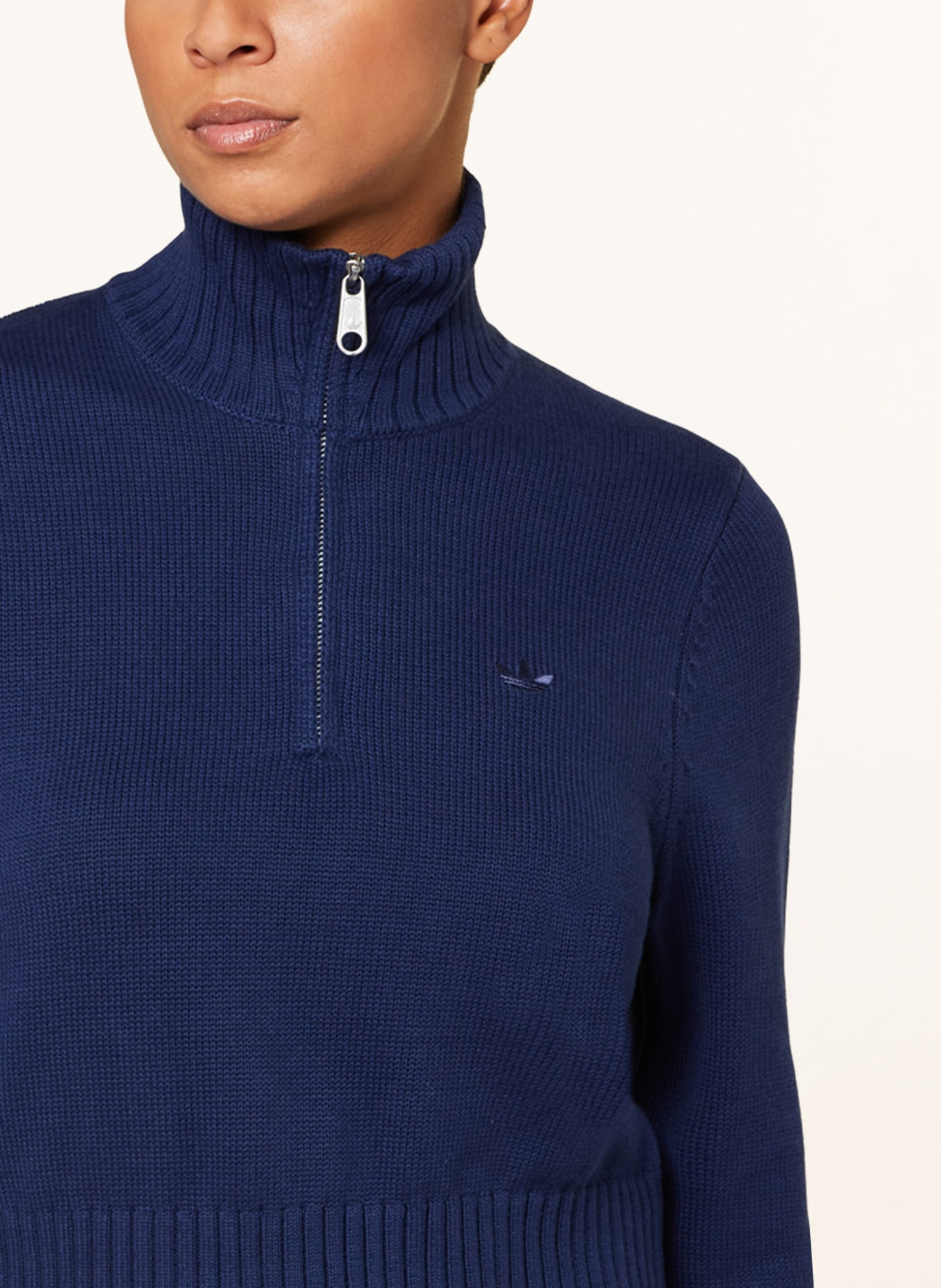 adidas Originals Half-zip sweater, Color: DARK BLUE (Image 4)