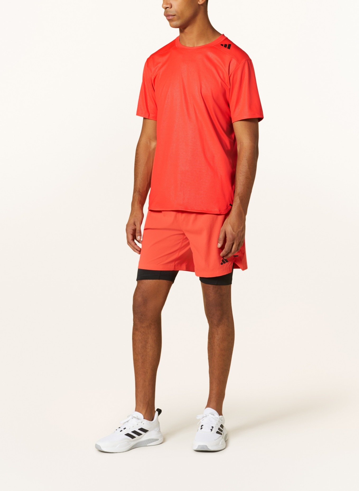 adidas T shirt DESIGNRED FOR TRAINING in neon orange