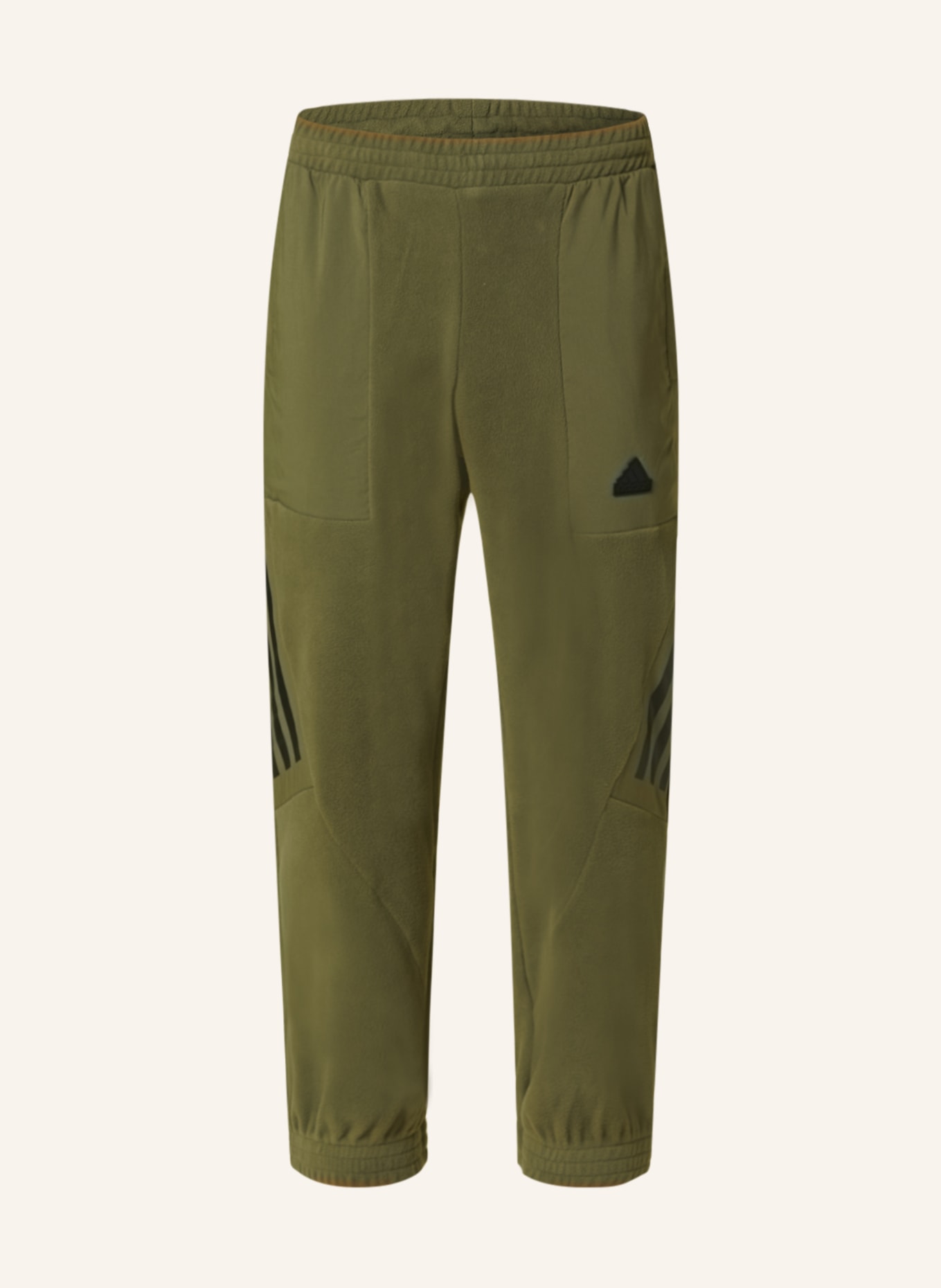 adidas Trainingshose aus Fleece, Farbe: OLIV (Bild 1)