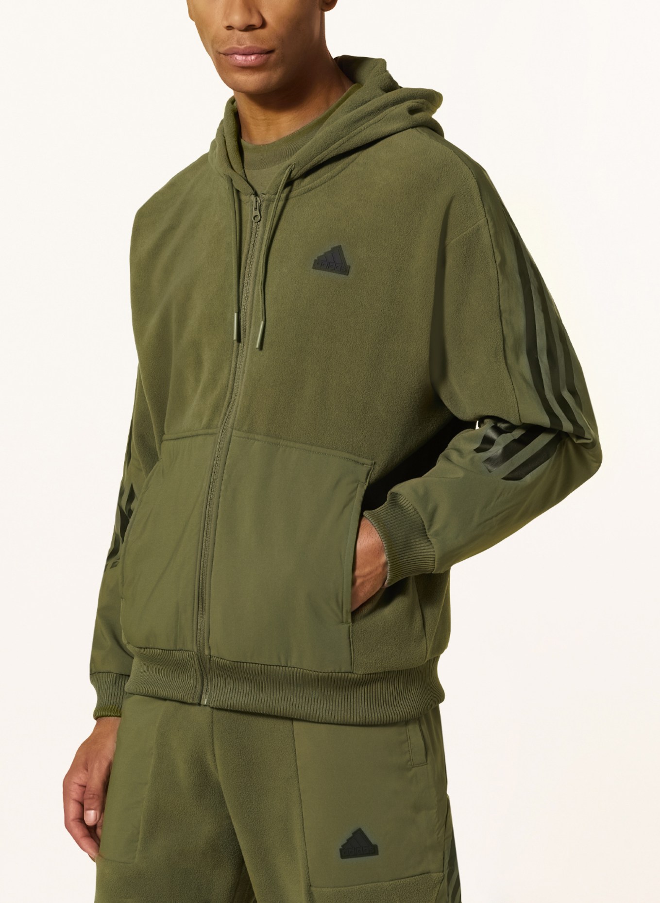 adidas Fleece jacket FUTURE ICONS, Color: OLIVE (Image 5)