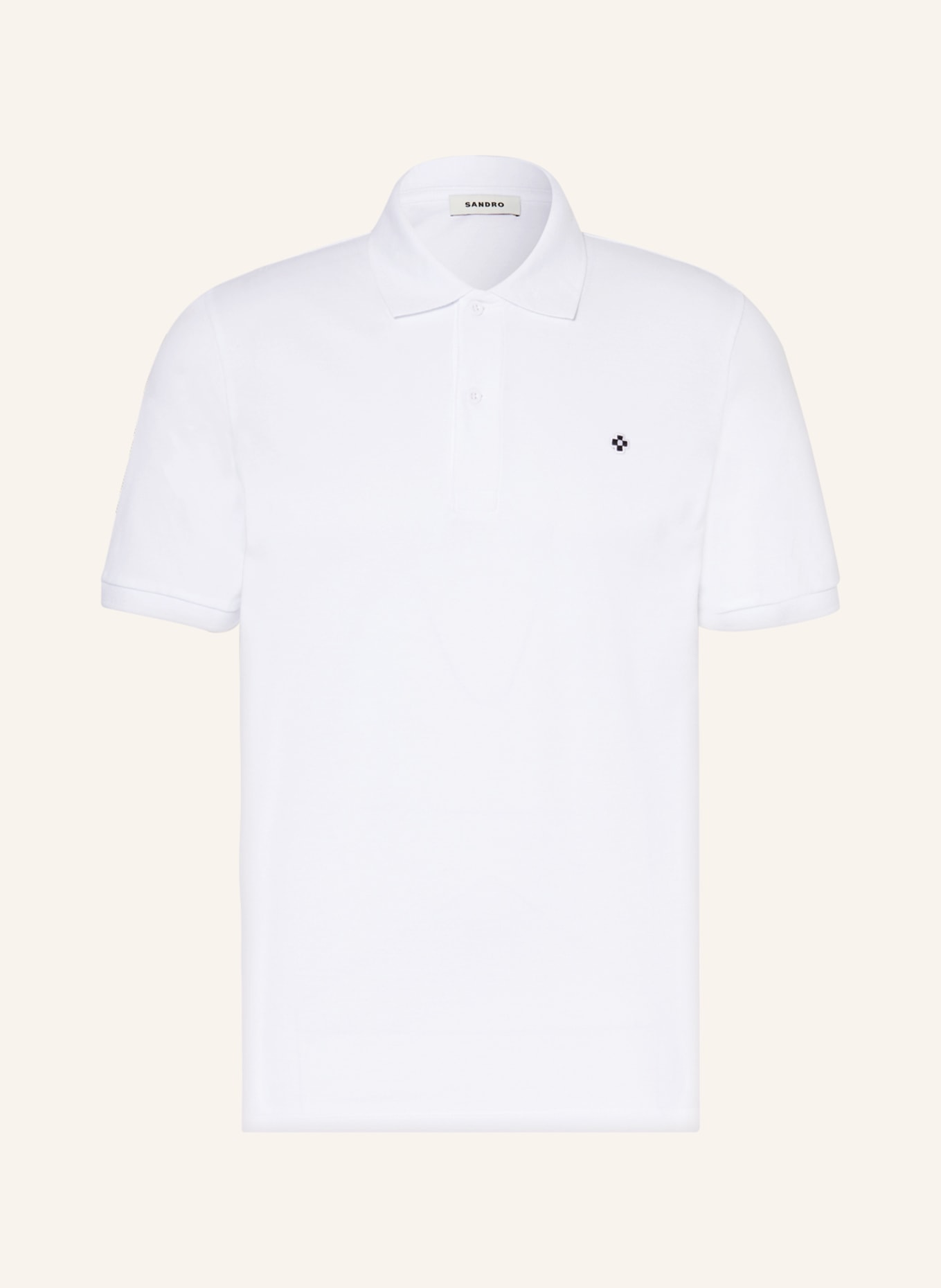SANDRO Piqué-Poloshirt, Farbe: WEISS (Bild 1)