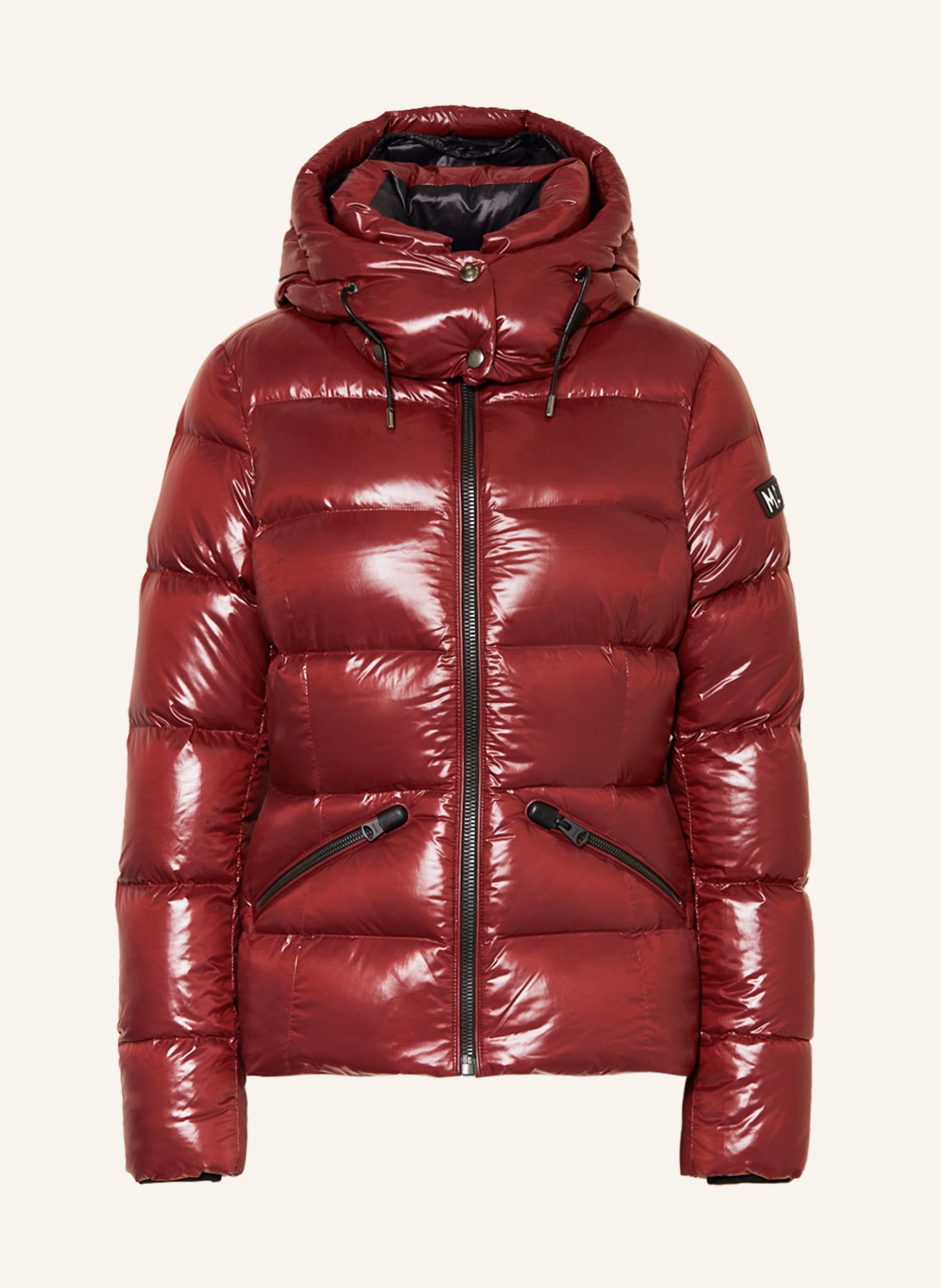 Mackage Down jacket with removable hood, Color: DARK RED (Image 1)