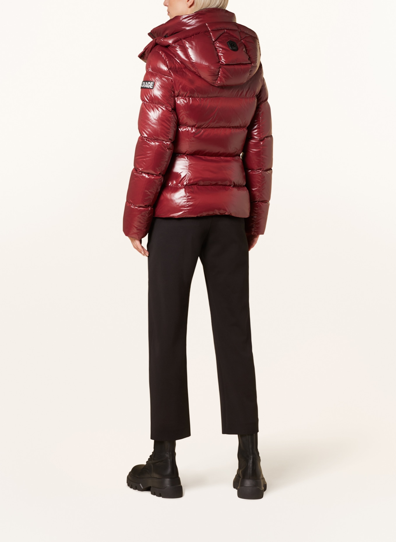 Mackage Down jacket with removable hood, Color: DARK RED (Image 3)