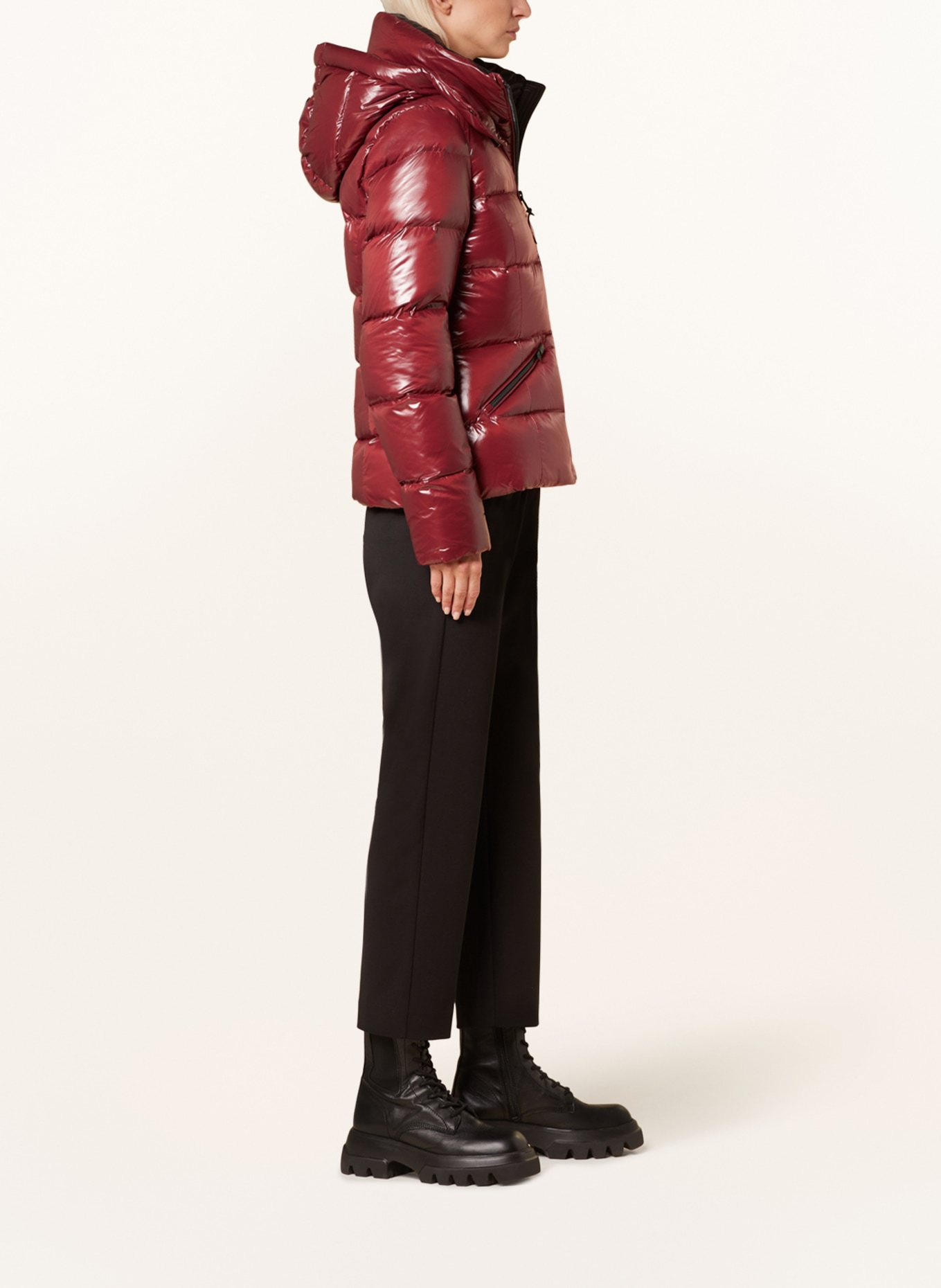 Mackage Down jacket with removable hood, Color: DARK RED (Image 4)