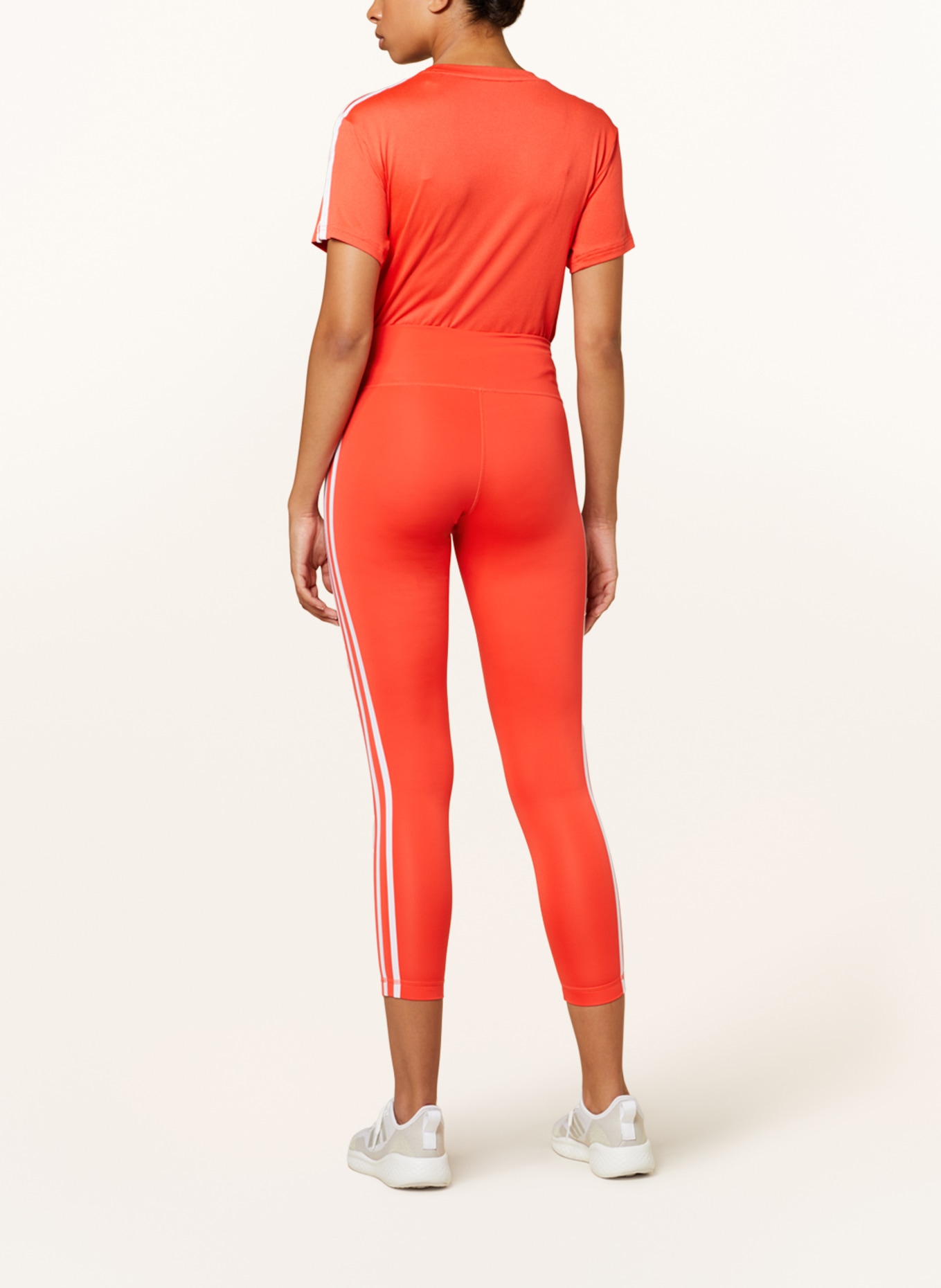 adidas Tights ESSENTIALS, Color: LIGHT RED/ WHITE (Image 3)