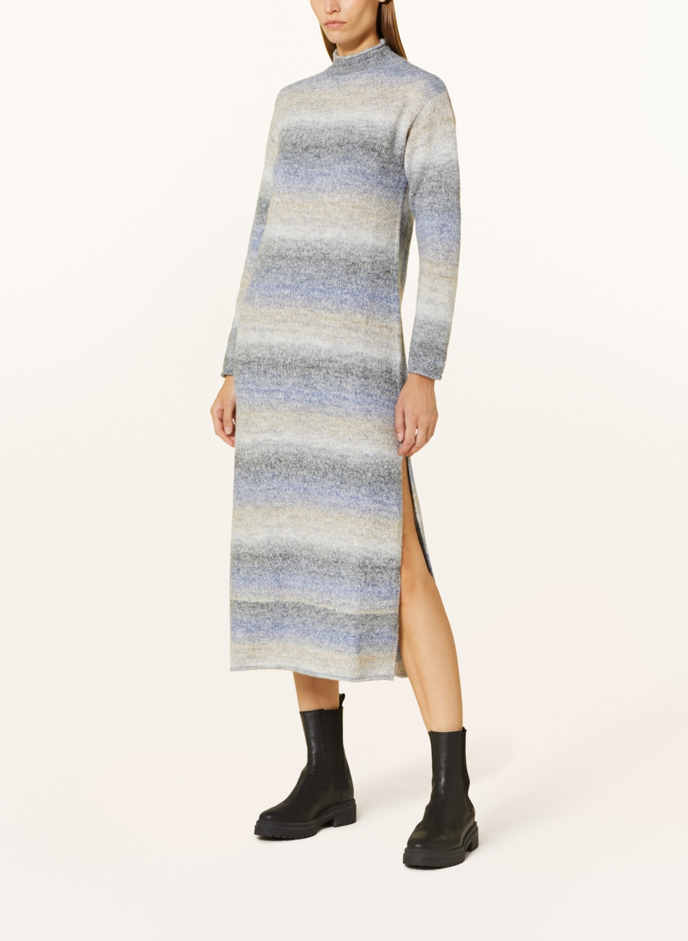 Pepe Jeans Knit dress EDITH, Color: BLUE GRAY/ LIGHT GRAY/ GRAY (Image 2)