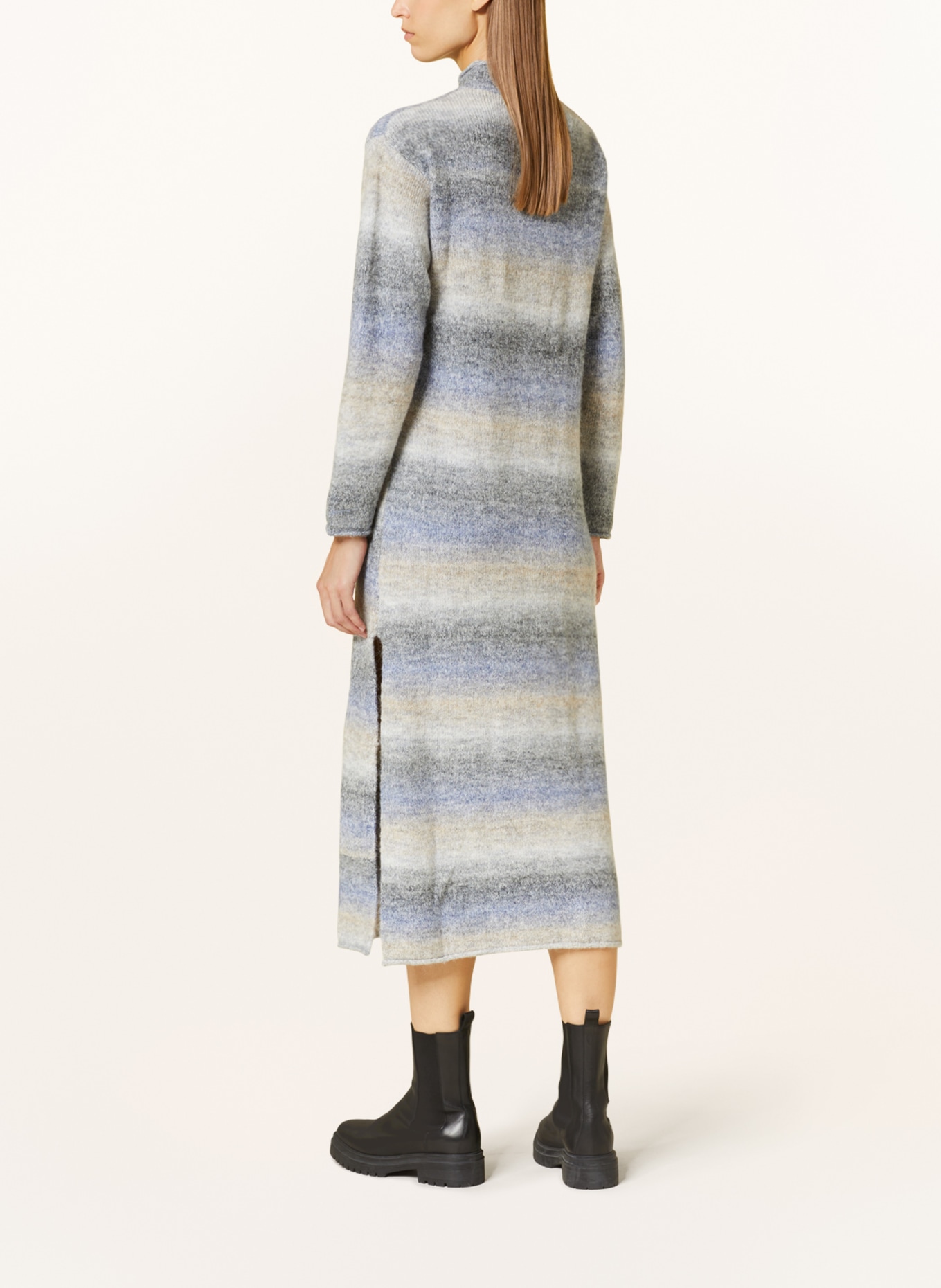 Pepe Jeans Knit dress EDITH, Color: BLUE GRAY/ LIGHT GRAY/ GRAY (Image 3)