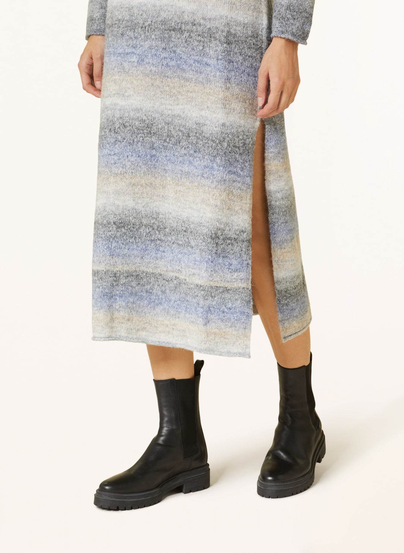 Pepe Jeans Knit dress EDITH, Color: BLUE GRAY/ LIGHT GRAY/ GRAY (Image 4)