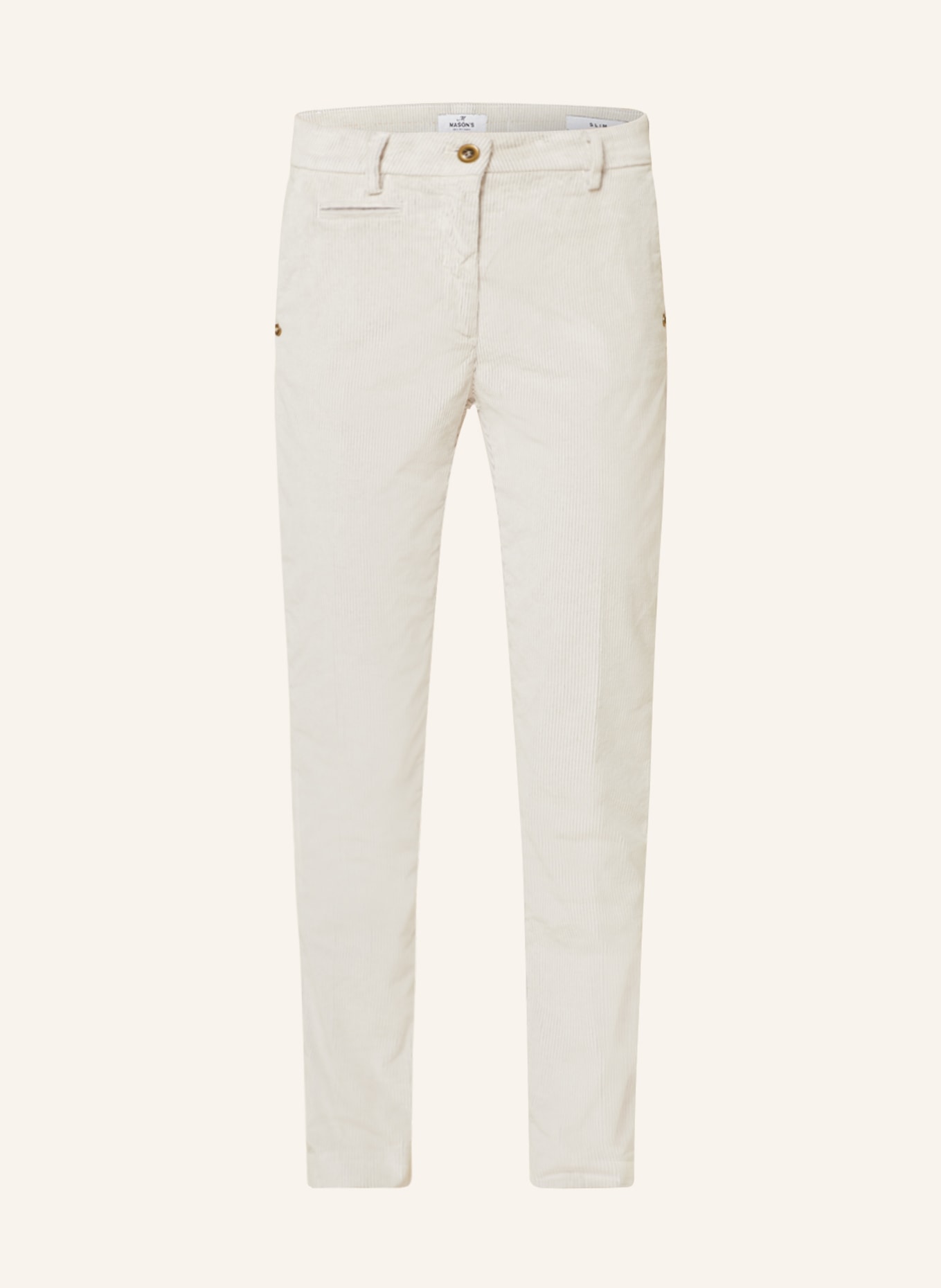 MASON'S Corduroy trousers NEW YORK SLIM, Color: ECRU (Image 1)