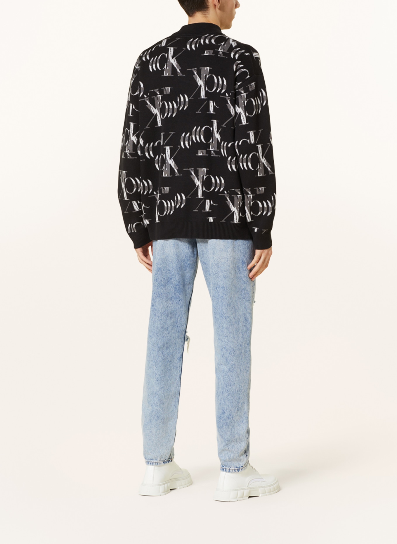 Calvin Klein Jeans Sweter, Kolor: CZARNY/ BIAŁY/ SZARY (Obrazek 3)