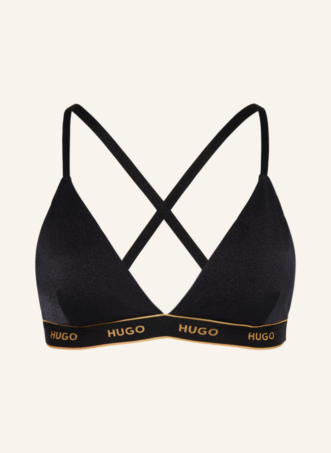 HUGO Triangel-Bikini-Top SPARKLING, Farbe: SCHWARZ (Bild 1)