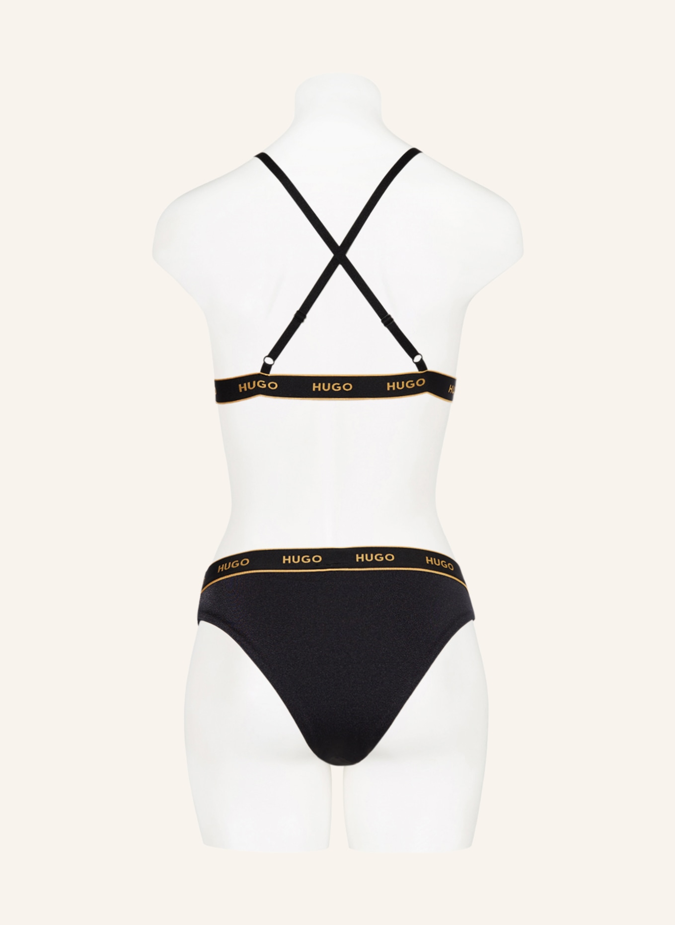 HUGO Triangel-Bikini-Top SPARKLING, Farbe: SCHWARZ (Bild 3)