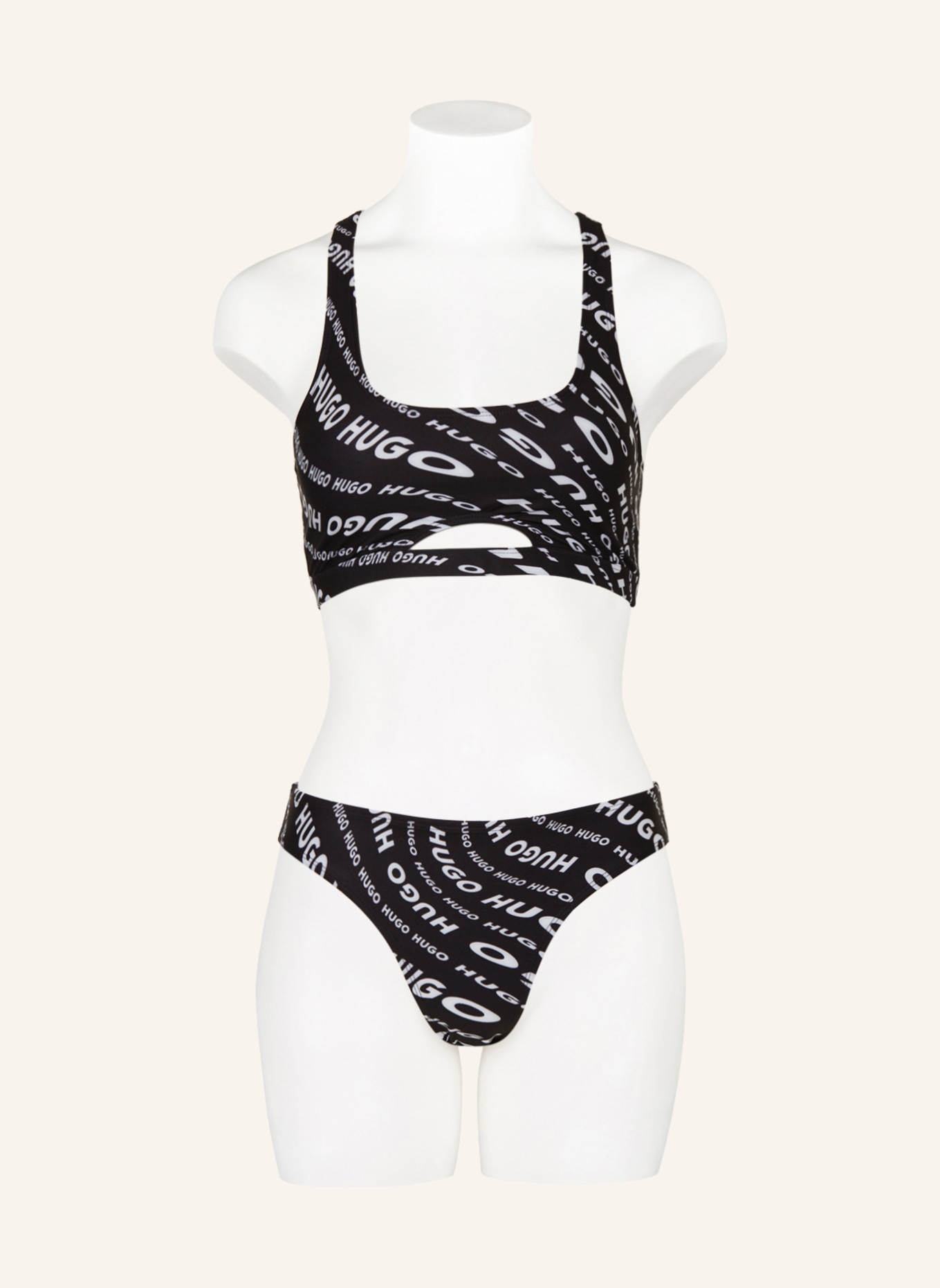 HUGO Basic bikini bottoms SWIRLY, Color: BLACK/ WHITE (Image 2)