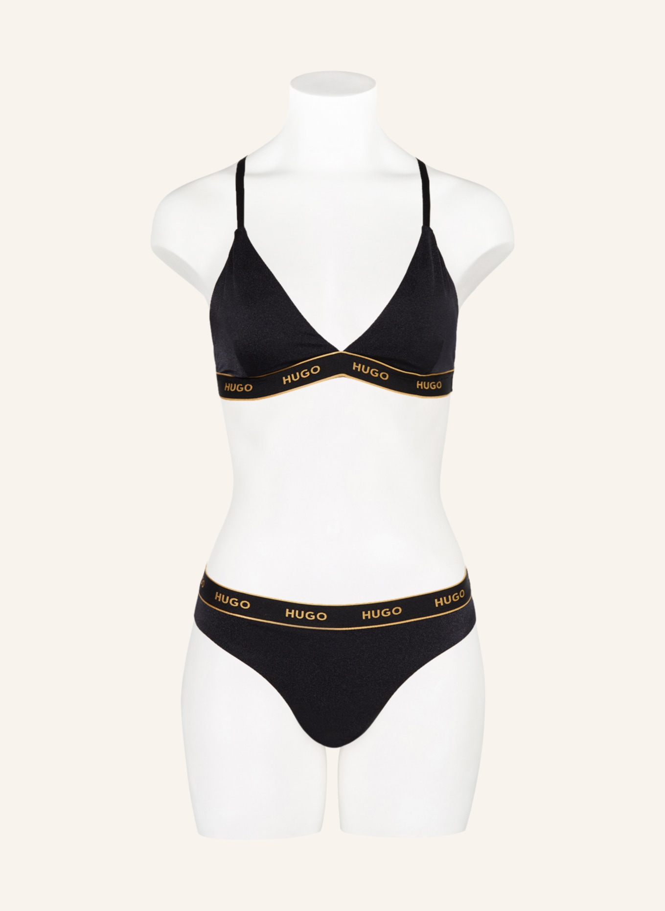 HUGO Basic bikini bottoms SPARKLING CLASSIC, Color: BLACK (Image 2)