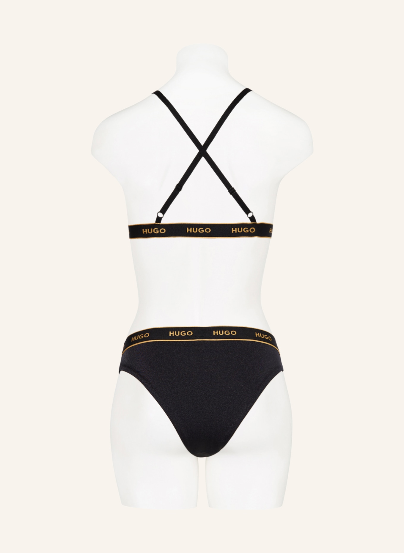 HUGO Basic bikini bottoms SPARKLING CLASSIC, Color: BLACK (Image 3)