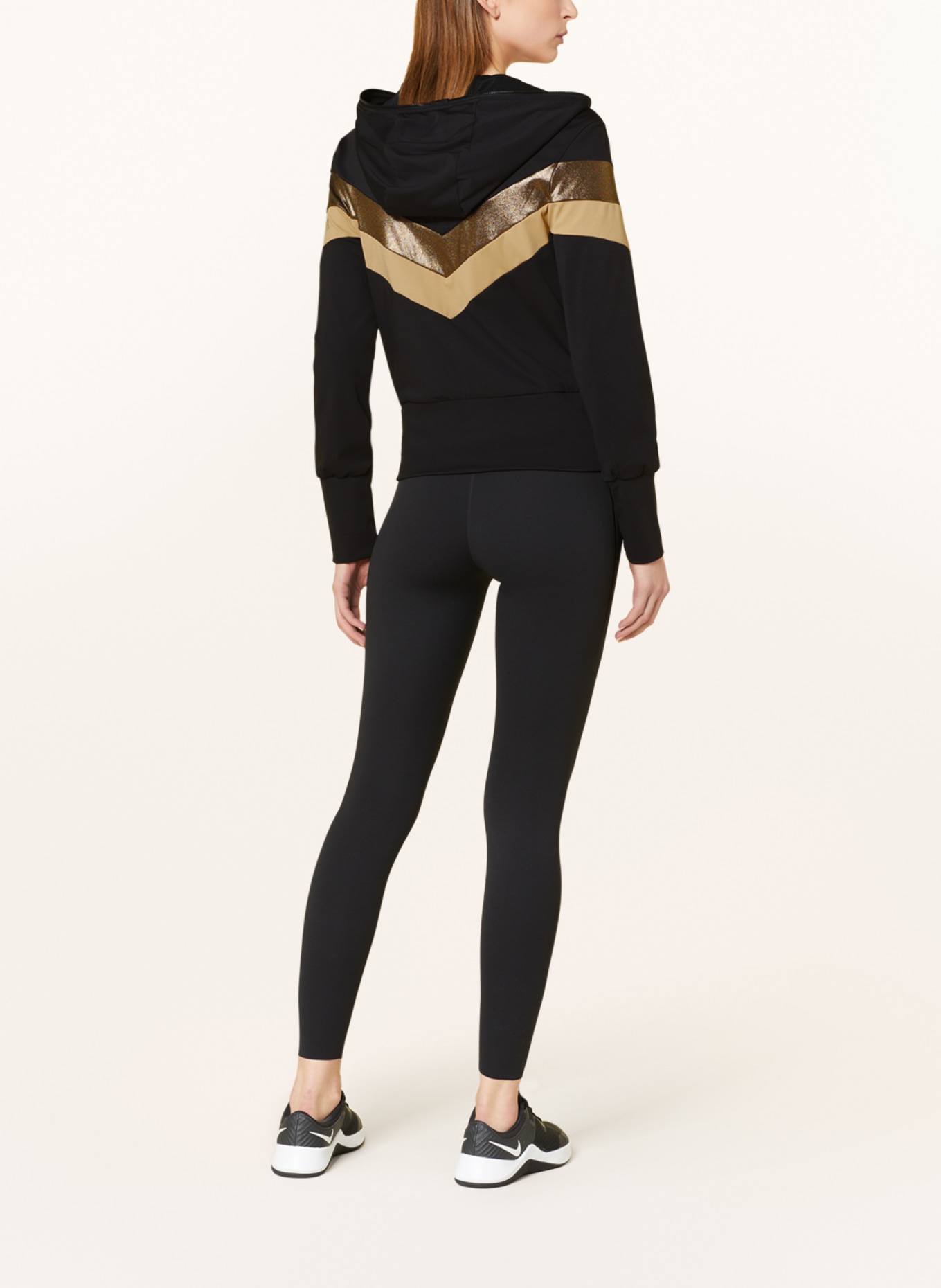 GOLDBERGH Sweat jacket SYMMETRY, Color: BLACK/ GOLD (Image 3)