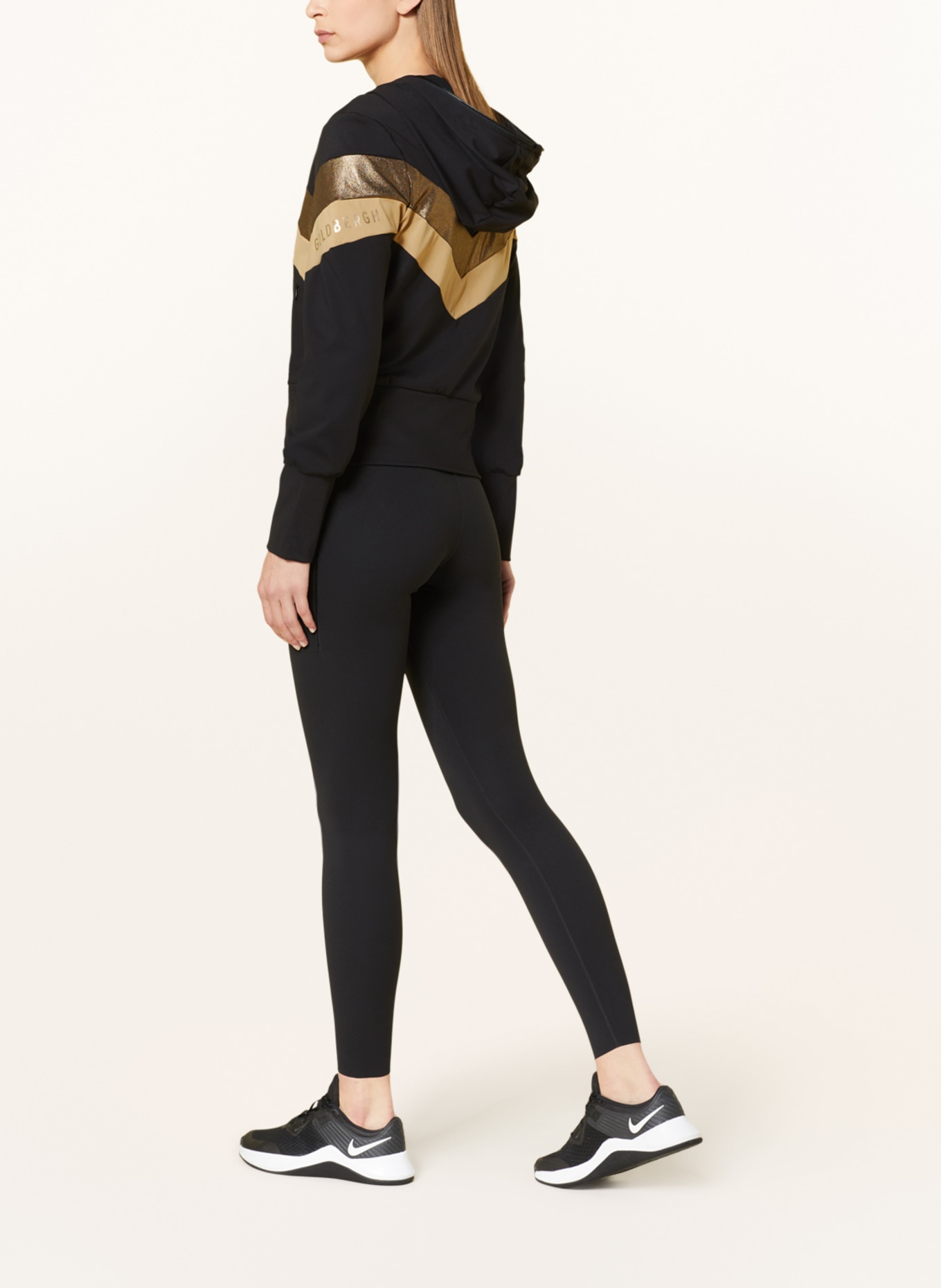GOLDBERGH Sweat jacket SYMMETRY, Color: BLACK/ GOLD (Image 4)
