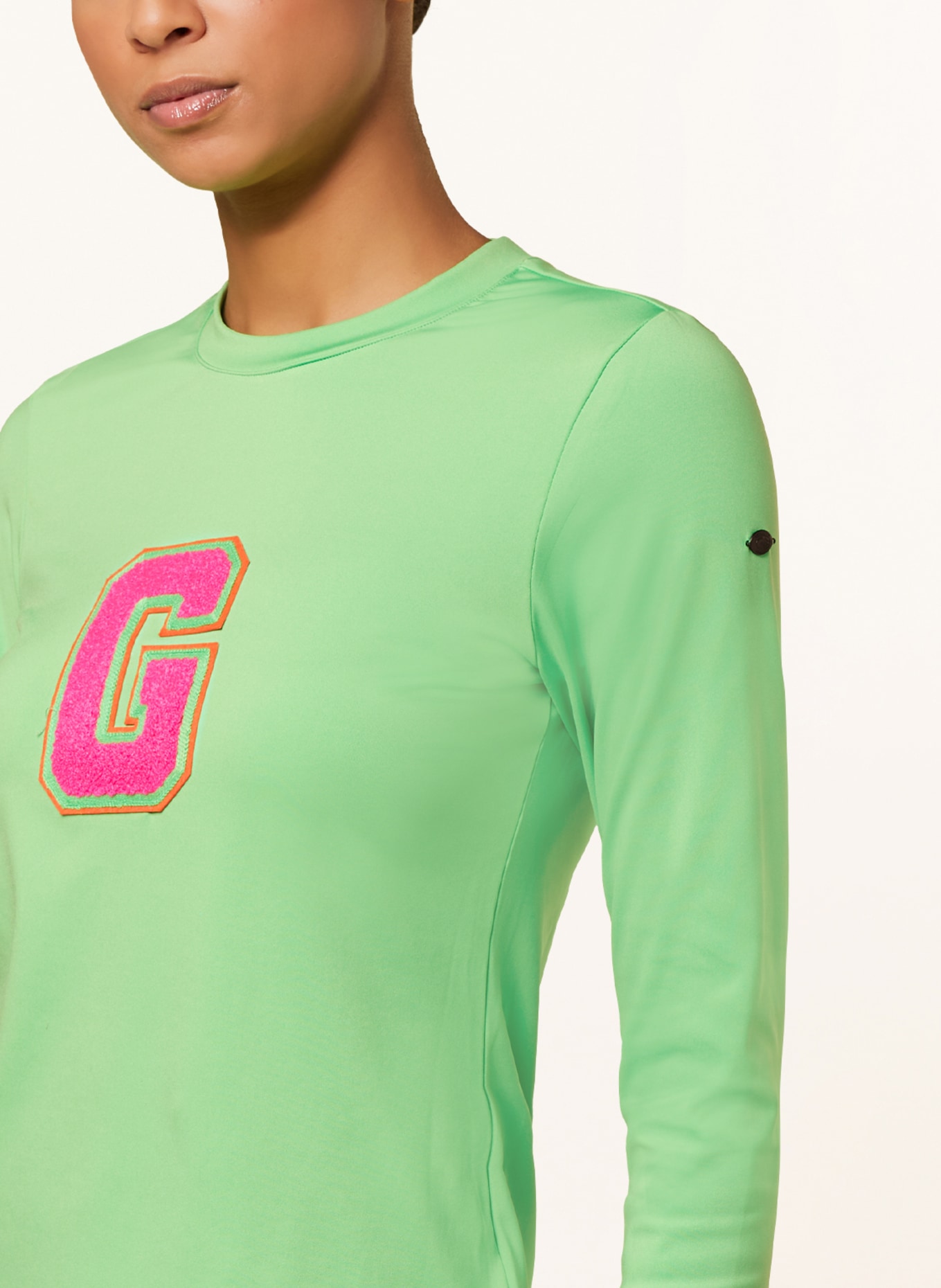 GOLDBERGH Long sleeve shirt SUPER G, Color: NEON GREEN (Image 4)