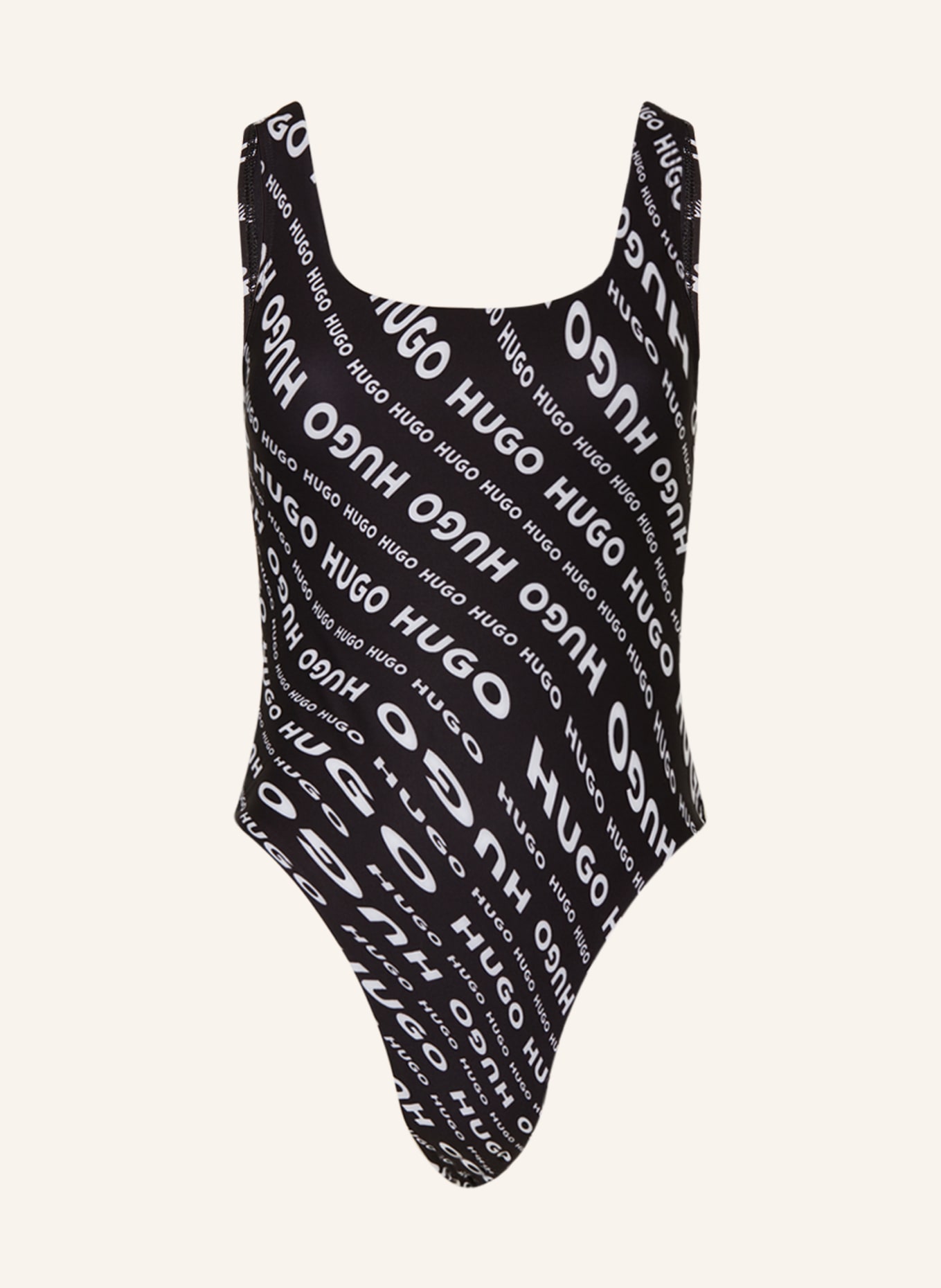 HUGO Swimsuit SWIRLY, Color: BLACK/ WHITE (Image 1)