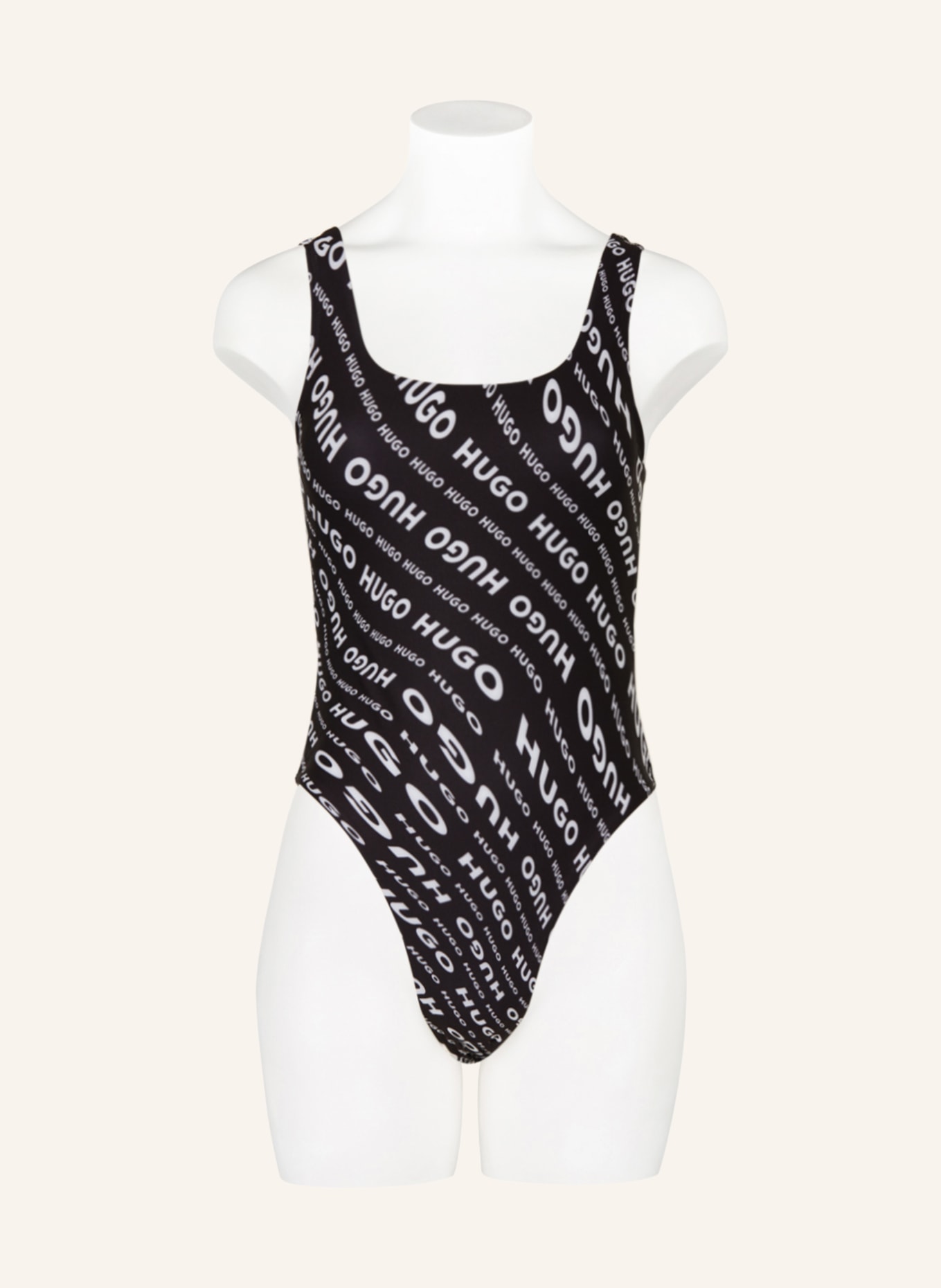 HUGO Swimsuit SWIRLY, Color: BLACK/ WHITE (Image 2)