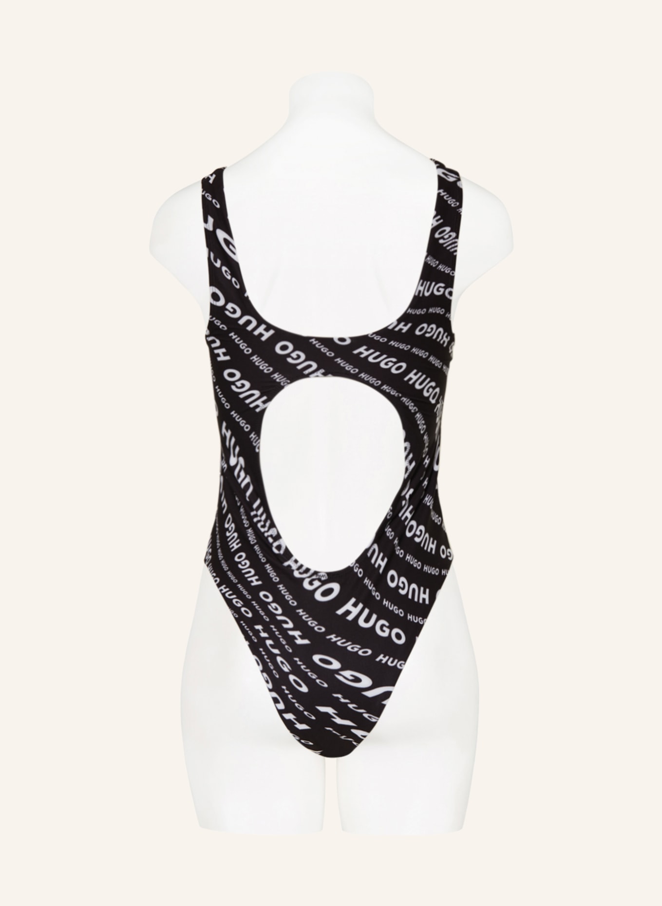 HUGO Swimsuit SWIRLY, Color: BLACK/ WHITE (Image 3)