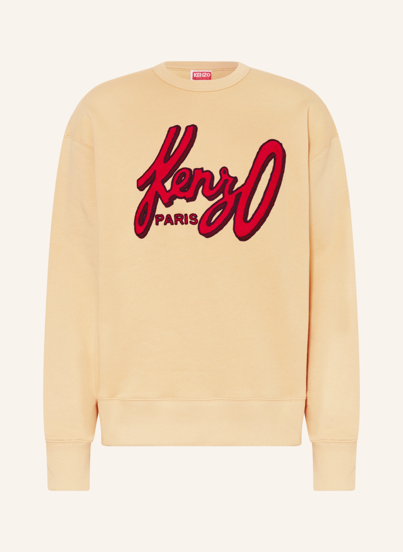 KENZO Oversized-Sweatshirt, Farbe: HELLBRAUN/ ROT (Bild 1)